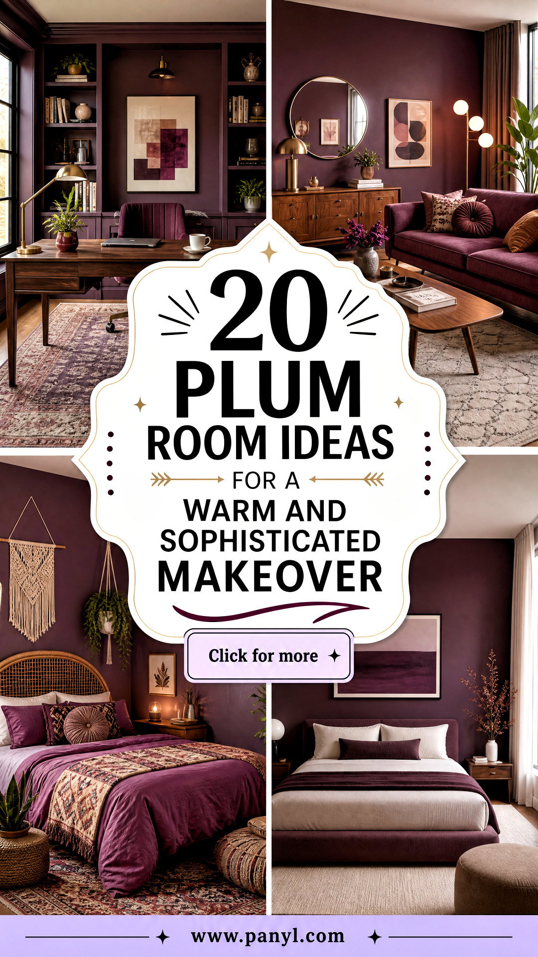20 Plum Room Ideas for a Warm and Sophisticated Makeover - 20 Plum Room Ideas for a Warm and Sophisticated Makeover