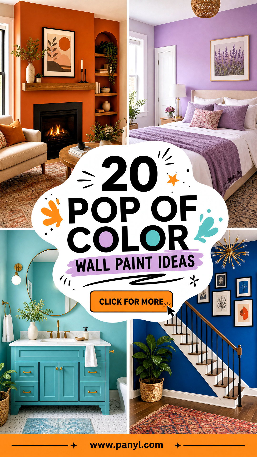 20 Pop of Color Wall Paint Ideas for Cheerful Modern Homes - 20 Pop of Color Wall Paint Ideas for Cheerful Modern Homes
