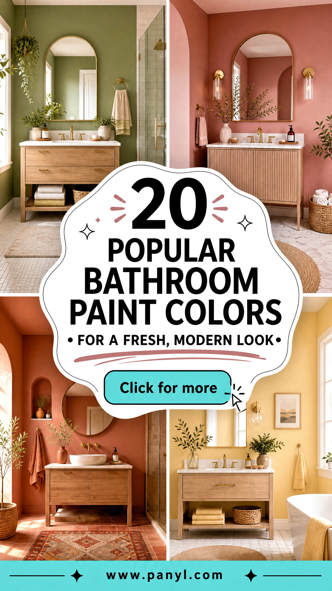 20 Popular Bathroom Paint Colors for a Fresh Modern Look - 20 Popular Bathroom Paint Colors for a Fresh, Modern Look