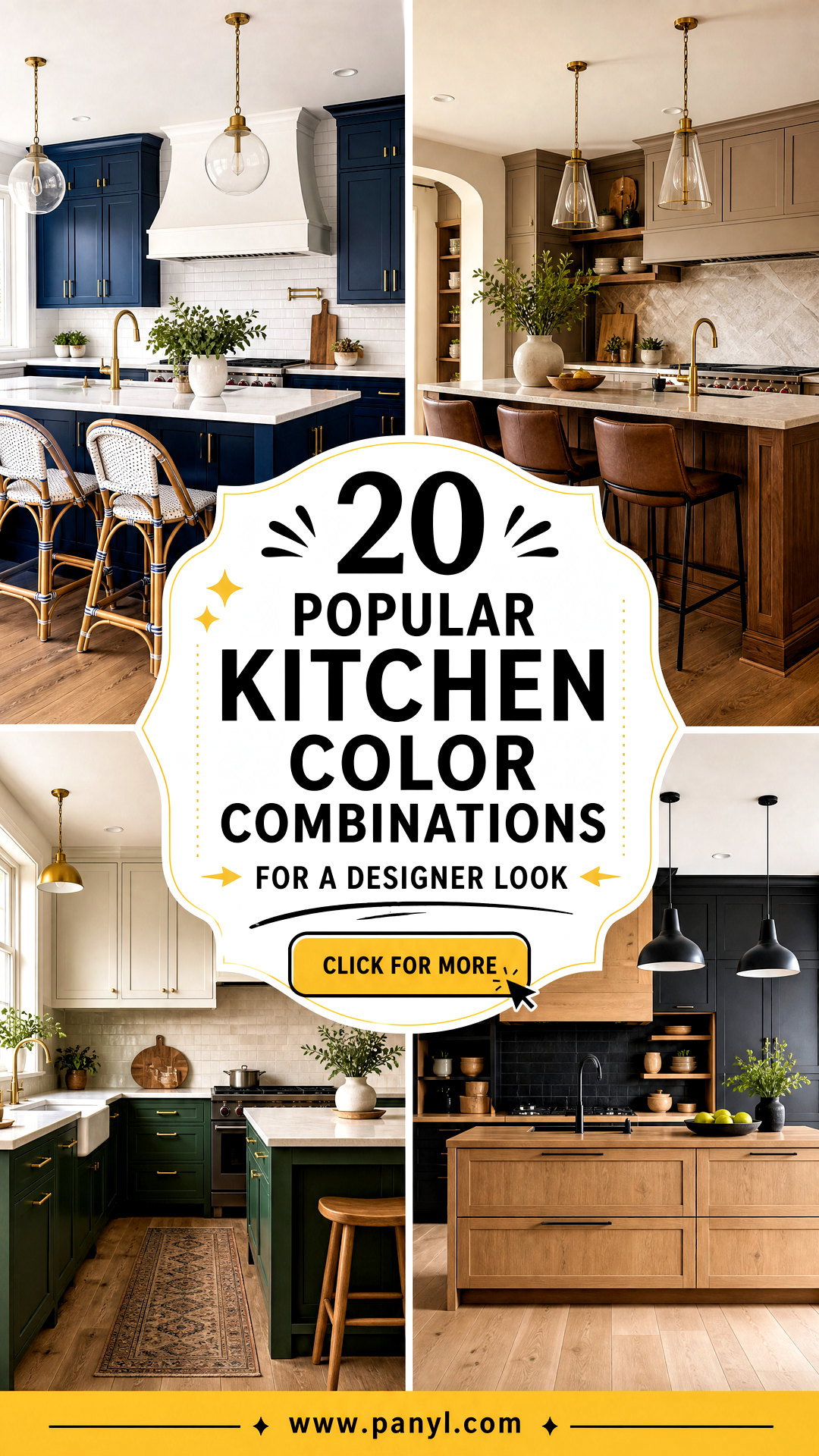 20 Popular Kitchen Color Combinations for a Designer Look - 20 Popular Kitchen Color Combinations for a Designer Look