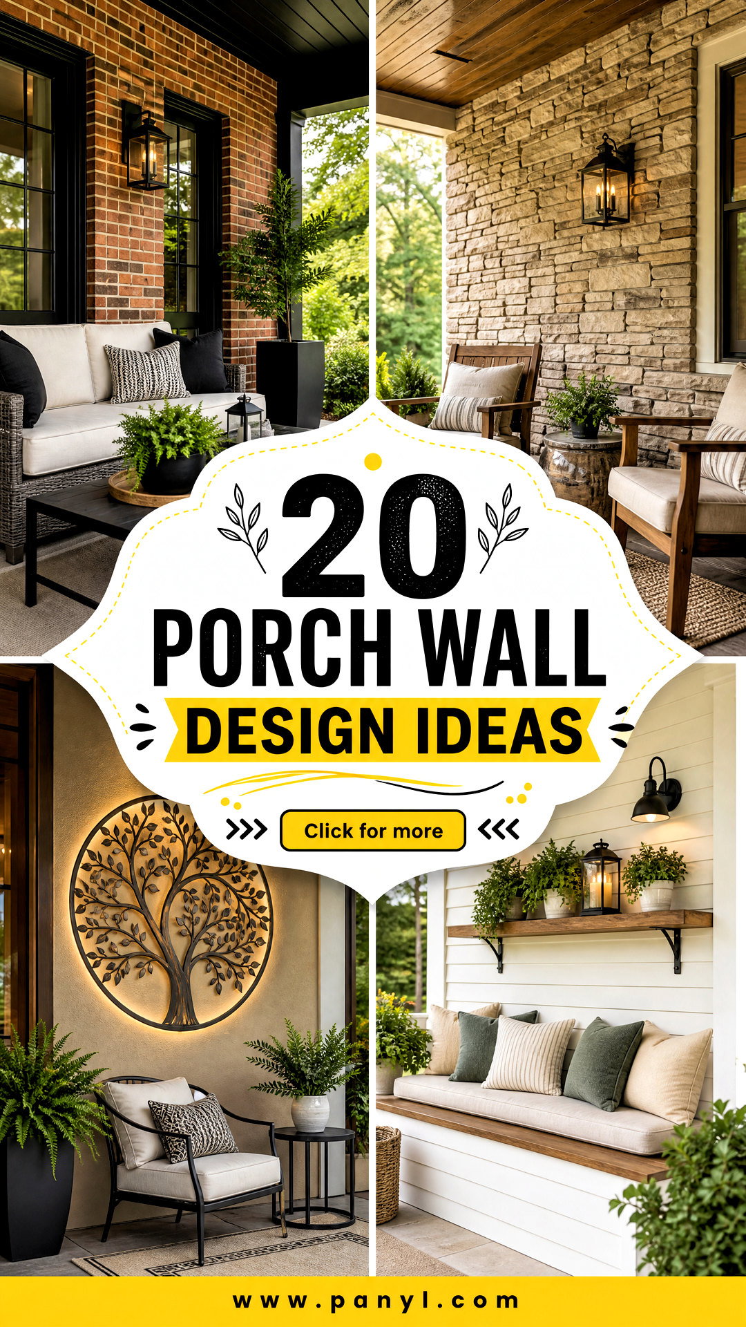 20 Porch Wall Design Ideas for a Warm Welcoming Entry - 20 Porch Wall Design Ideas for a Warm, Welcoming Entry