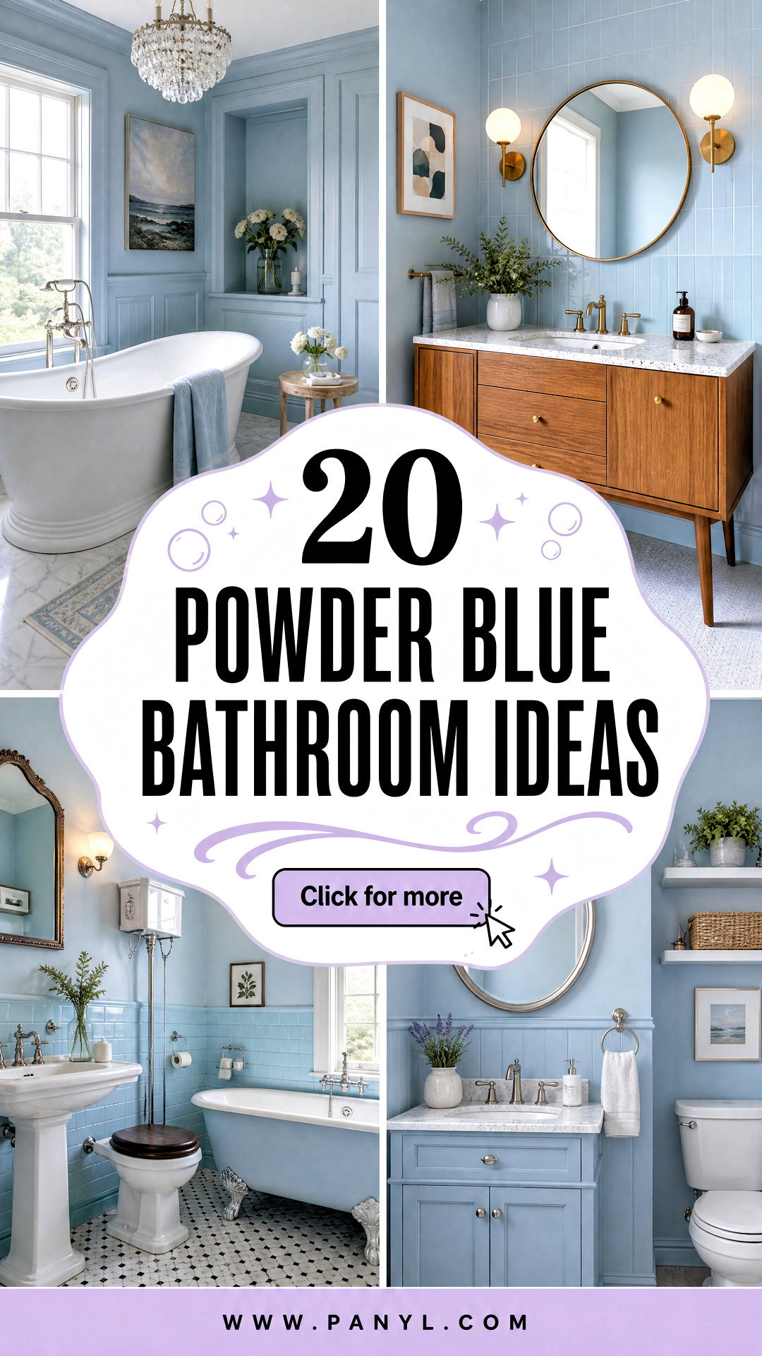 20 Powder Blue Bathroom Ideas for a Serene Spa-Like Escape - 20 Powder Blue Bathroom Ideas for a Serene Spa-Like Escape
