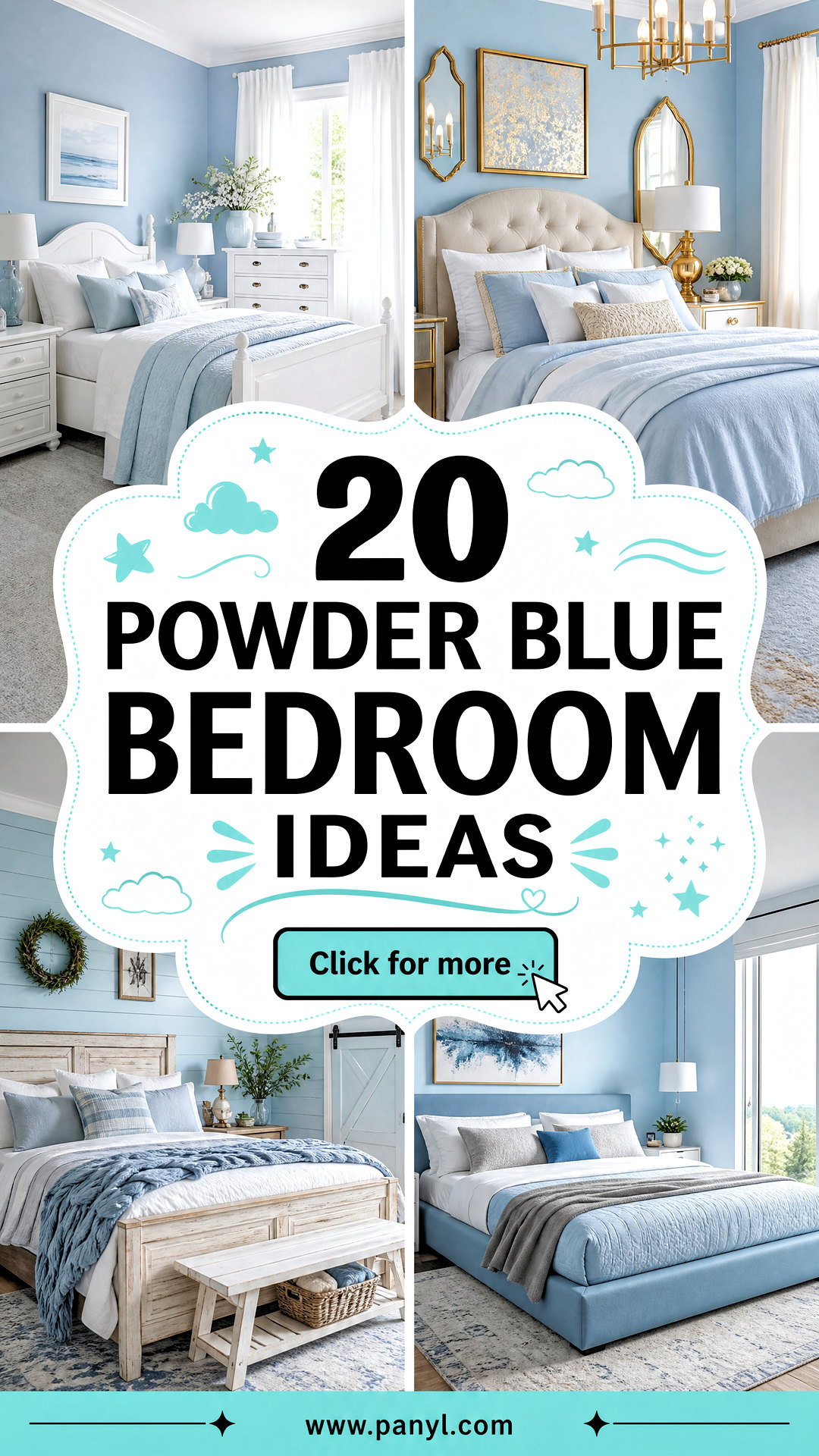 20 Powder Blue Bedroom Ideas for a Truly Calm Airy Retreat - 20 Powder Blue Bedroom Ideas for a Truly Calm, Airy Retreat