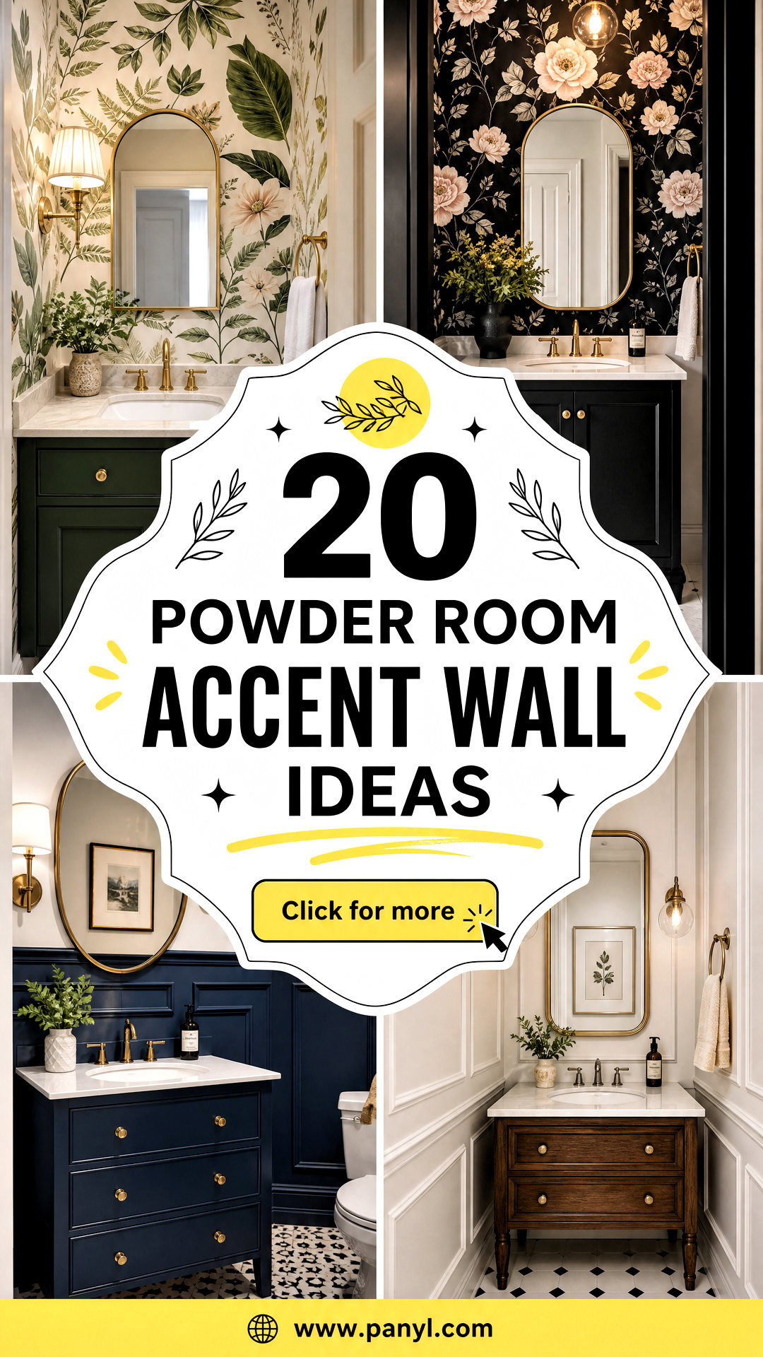 20 Powder Room Accent Wall Ideas for a Chic Guest Space - 20 Powder Room Accent Wall Ideas for a Chic Guest Space
