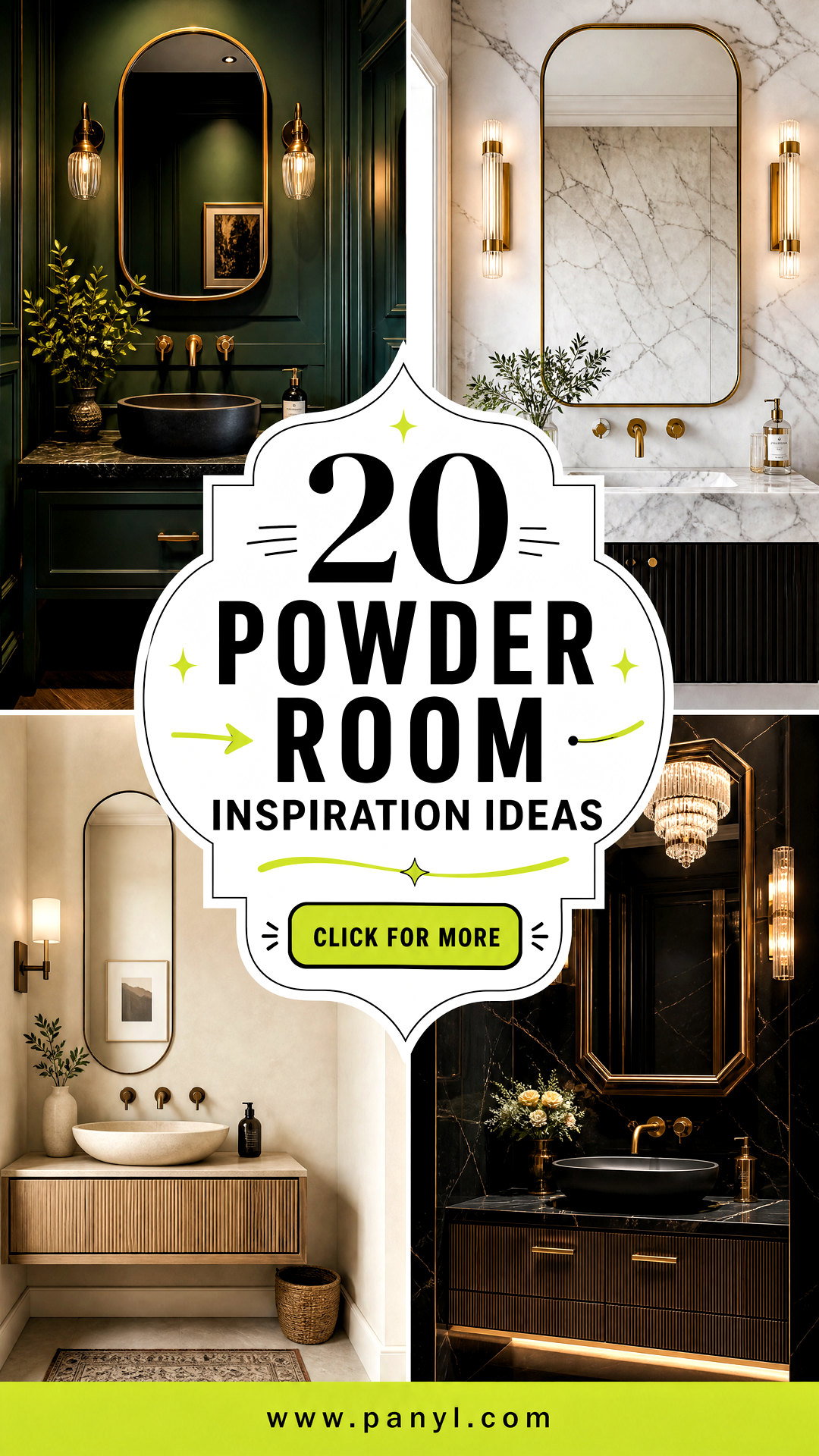 20 Powder Room Inspiration Ideas for a Chic Guest Space - 20 Powder Room Inspiration Ideas for a Chic Guest Space