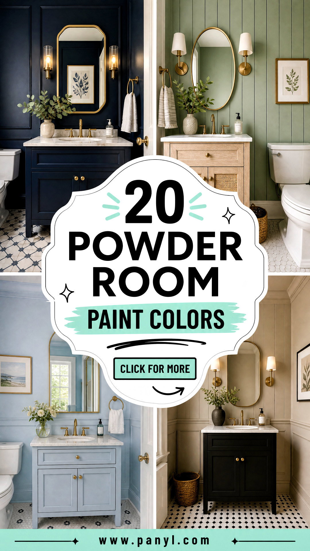 20 Powder Room Paint Colors for a Chic Memorable Makeover - 20 Powder Room Paint Colors for a Chic, Memorable Makeover