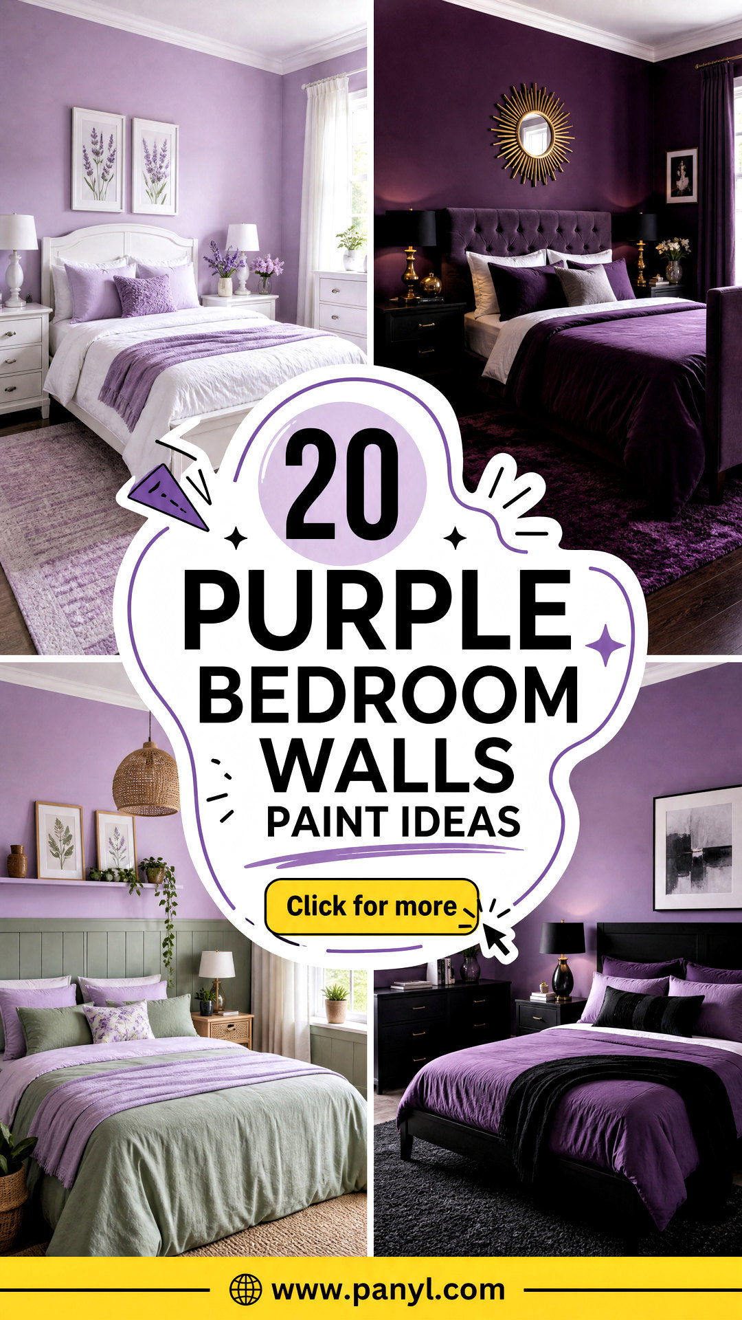 20 Purple Bedroom Walls Paint Ideas for a Dreamy Refresh - 20 Purple Bedroom Walls Paint Ideas for a Dreamy Refresh