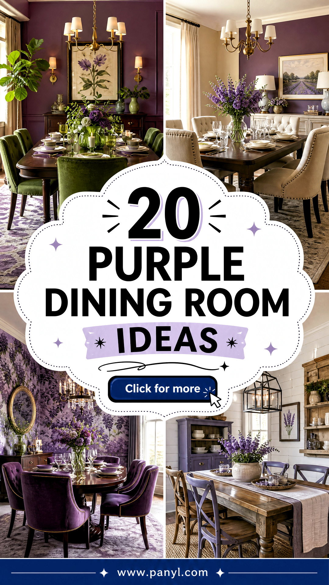 20 Purple Dining Room Ideas for a Rich Inviting Space - 20 Purple Dining Room Ideas for a Rich, Inviting Space