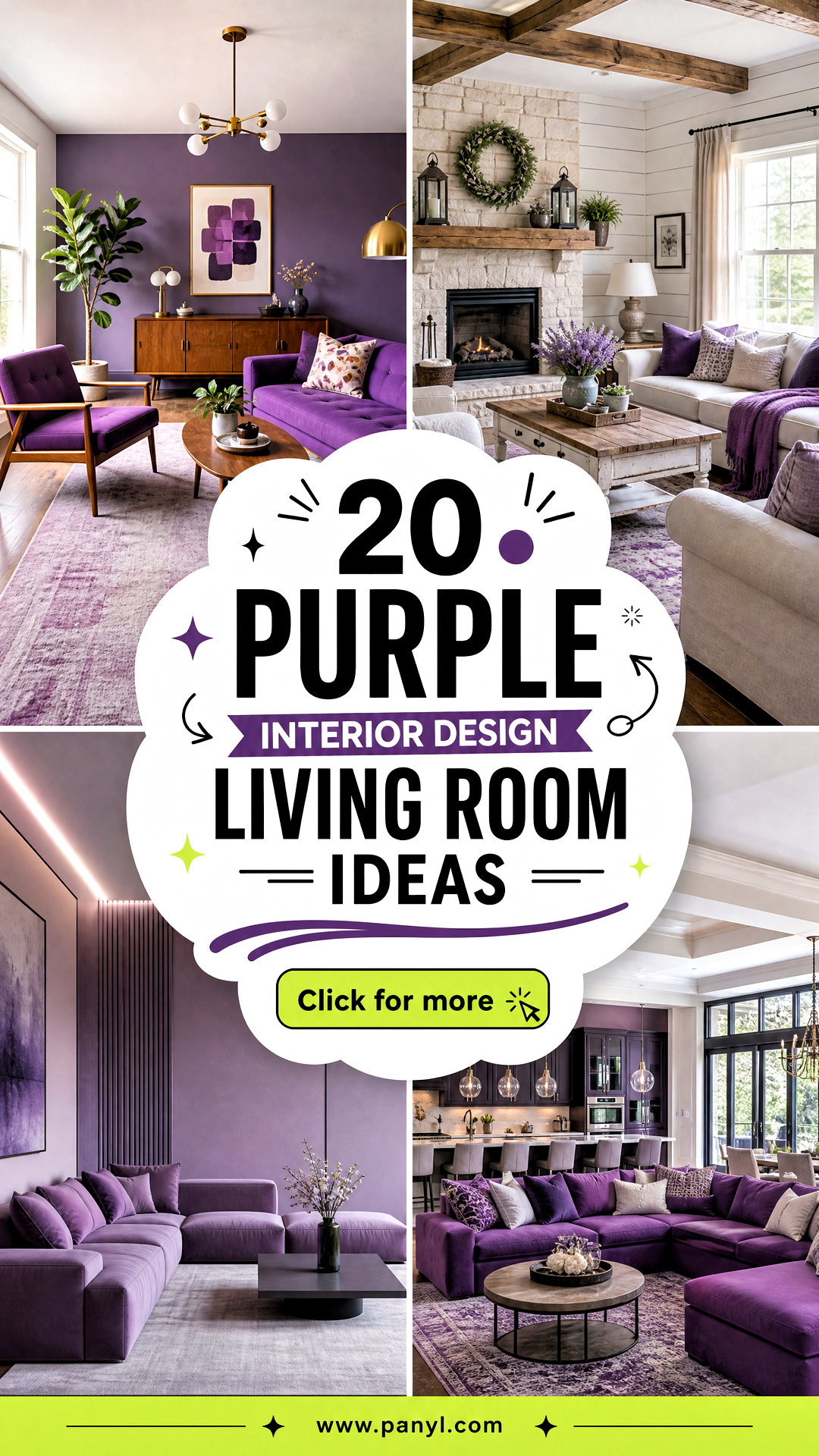 20 Purple Interior Design Living Room Ideas for Luxe Style at Home - 20 Purple Interior Design Living Room Ideas for Luxe Style at Home