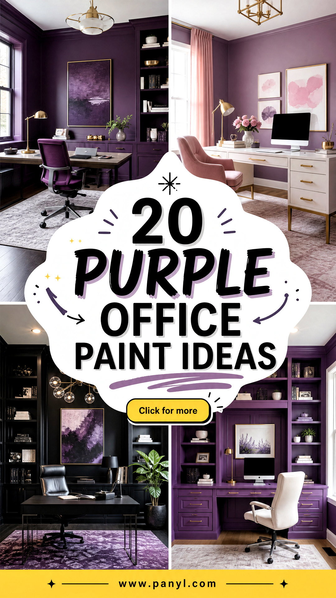 20 Purple Office Paint Ideas for a Focused Stylish Space - 20 Purple Office Paint Ideas for a Focused, Stylish Space