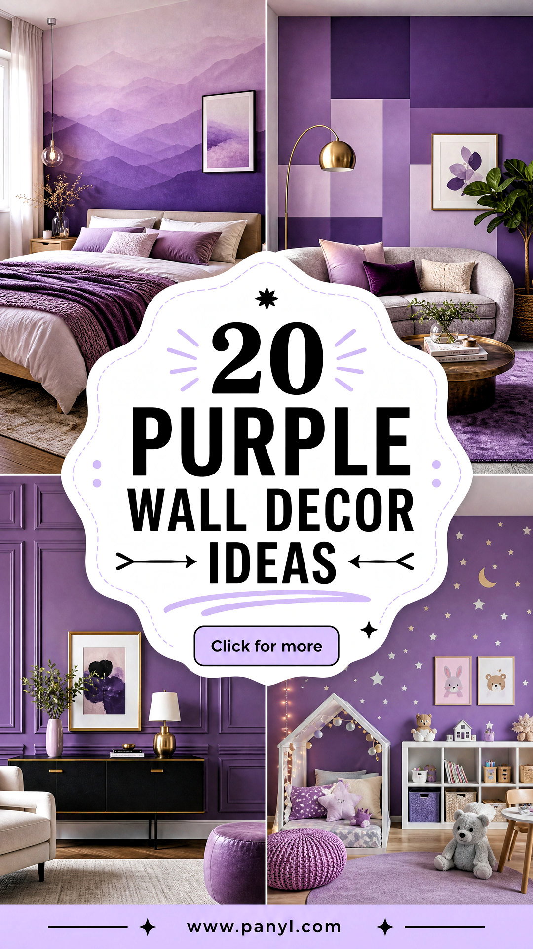 20 Purple Wall Decor Ideas for a Truly Personal Touch - 20 Purple Wall Decor Ideas for a Truly Personal Touch