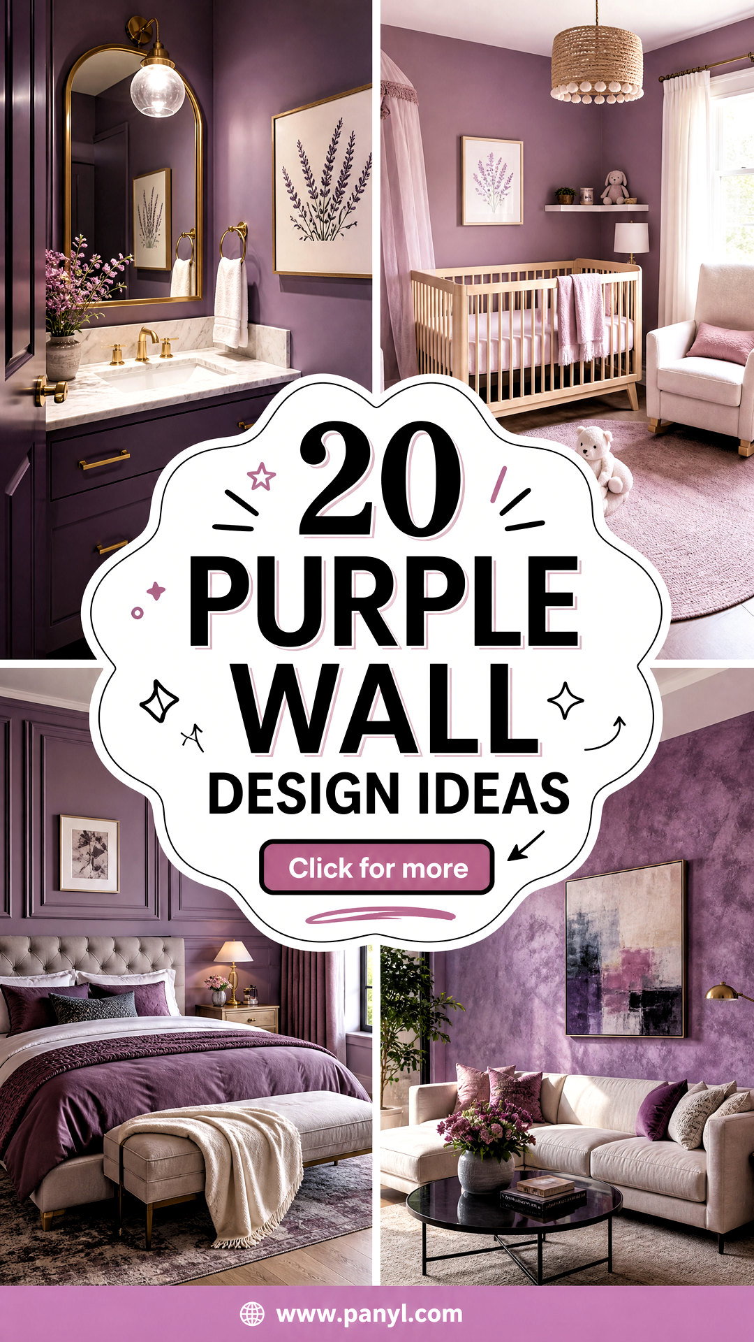 20 Purple Wall Design Ideas for a Bold Stylish Modern Home - 20 Purple Wall Design Ideas for a Bold, Stylish Modern Home