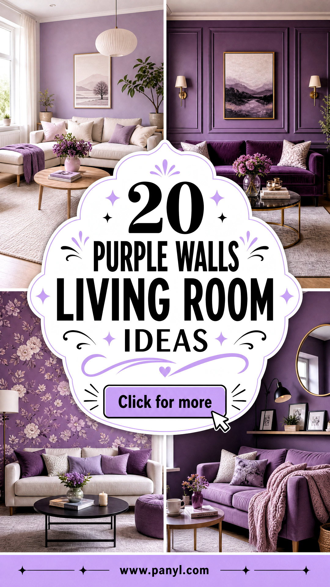 20 Purple Walls Living Room Ideas for a Luxe Refresh - 20 Purple Walls Living Room Ideas for a Luxe Refresh
