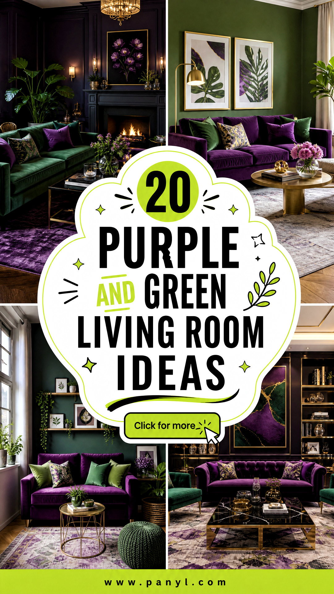 20 Purple and Green Living Room Ideas for Fresh Bold Style - 20 Purple and Green Living Room Ideas for Fresh, Bold Style