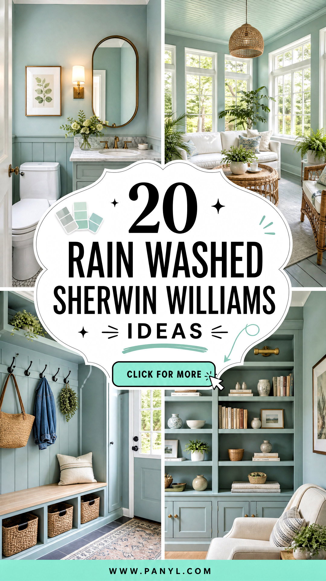 20 Rain Washed Sherwin Williams Ideas for Calm Serene Rooms - 20 Rain Washed Sherwin Williams Ideas for Calm, Serene Rooms