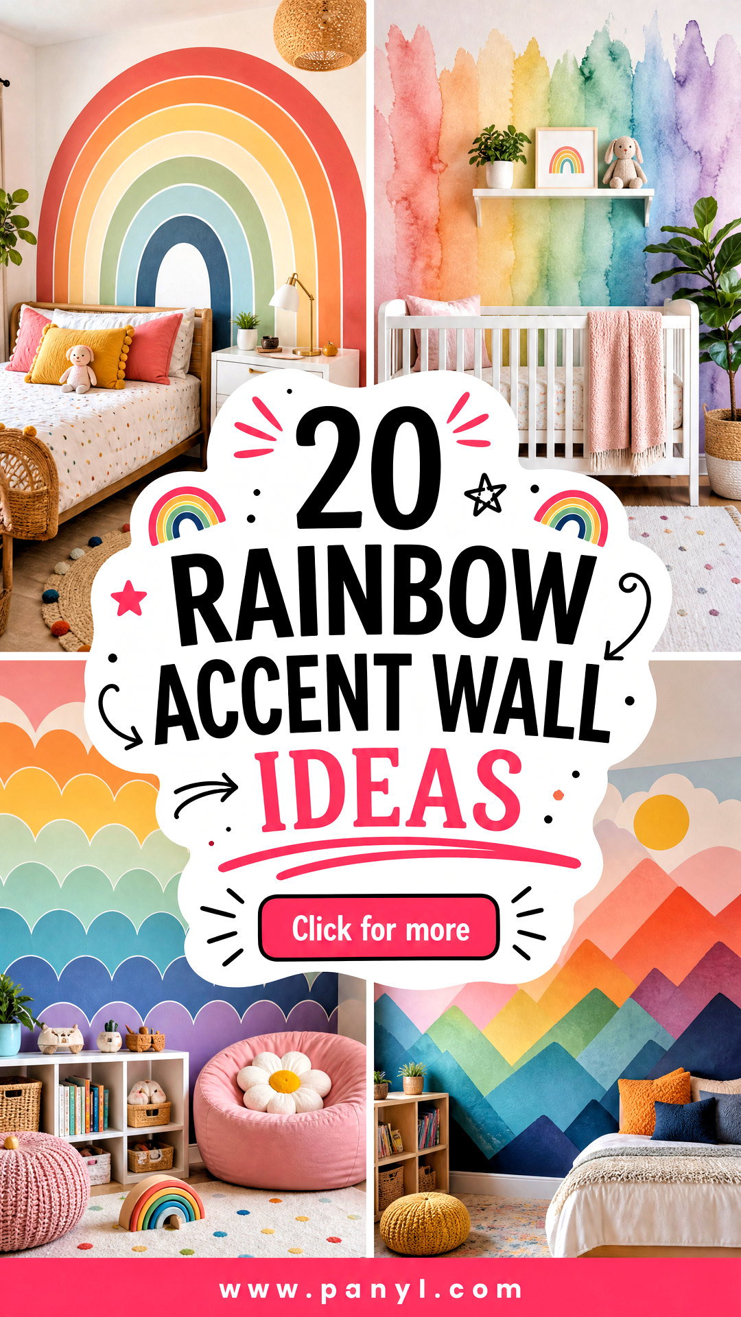 20 Rainbow Accent Wall Ideas for Bright and Joyful Kids Rooms - 20 Rainbow Accent Wall Ideas for Bright and Joyful Kids’ Rooms