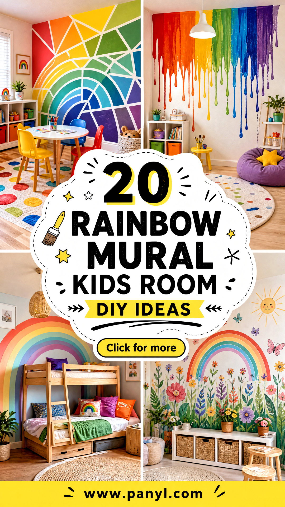 20 Rainbow Mural Kids Room DIY Ideas for Fun Playful Spaces - 20 Rainbow Mural Kids Room DIY Ideas for Fun, Playful Spaces