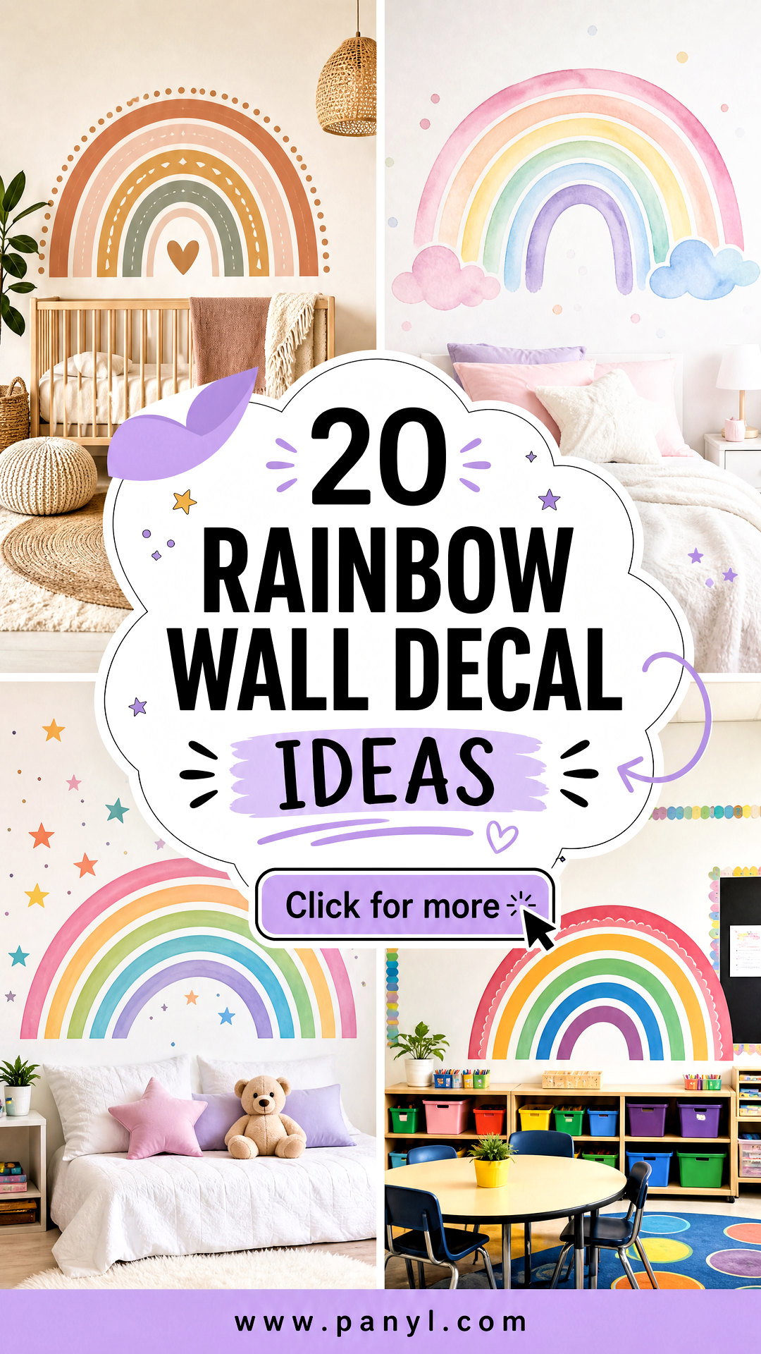 20 Rainbow Wall Decal Ideas for Easy Cheerful Makeovers - 20 Rainbow Wall Decal Ideas for Easy, Cheerful Makeovers