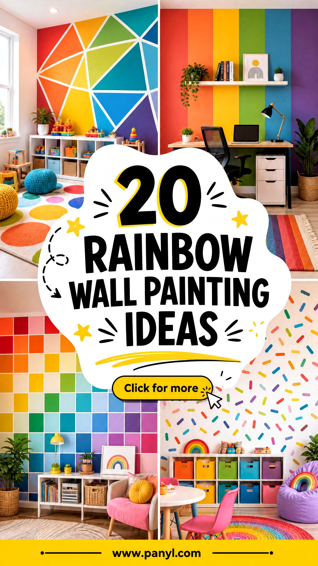 20 Rainbow Wall Painting Ideas for Cheerful Kids Spaces - 20 Rainbow Wall Painting Ideas for Cheerful Kids’ Spaces