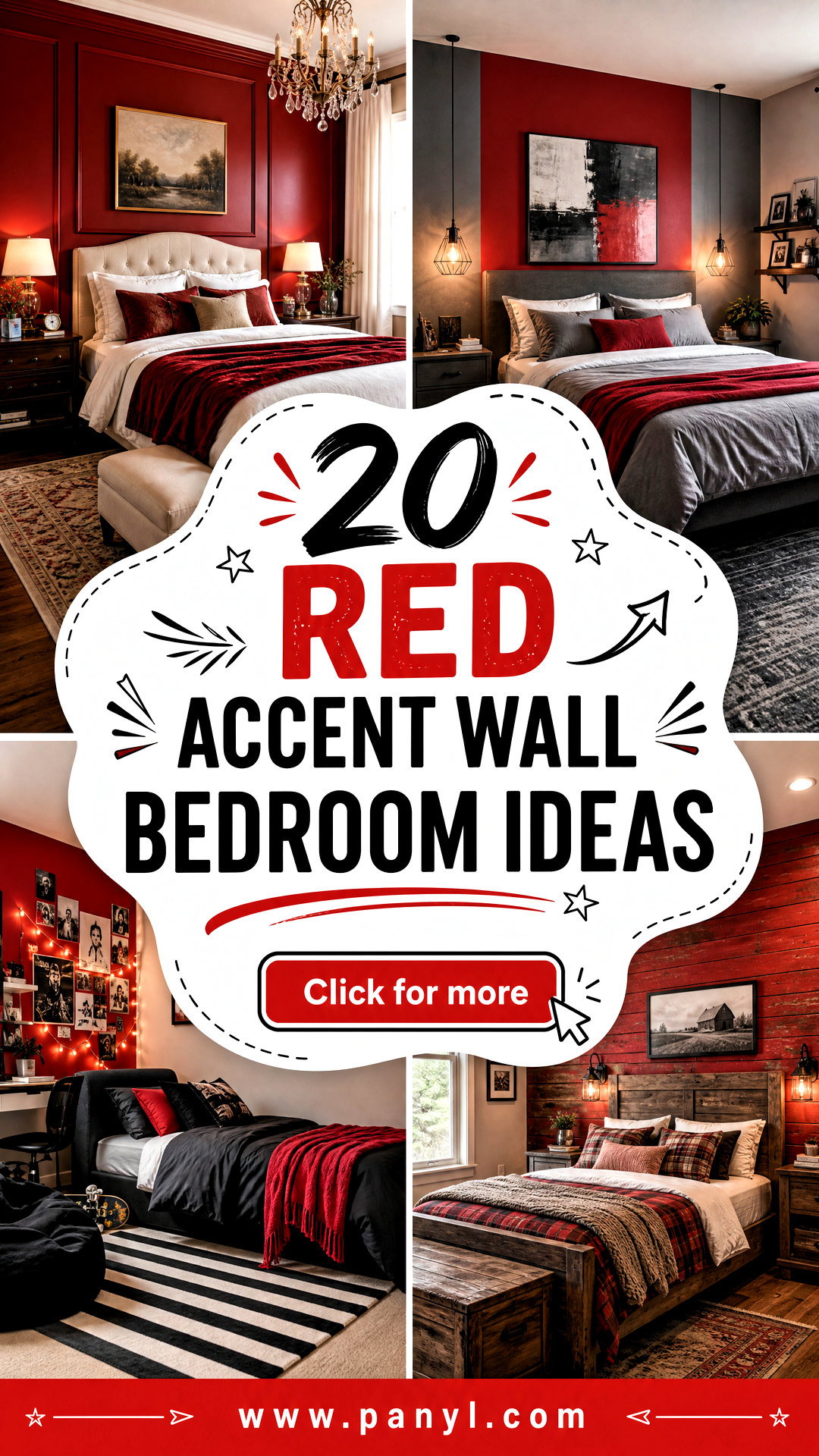 20 Red Accent Wall Bedroom Ideas for a Cozy Dramatic Retreat - 20 Red Accent Wall Bedroom Ideas for a Cozy, Dramatic Retreat