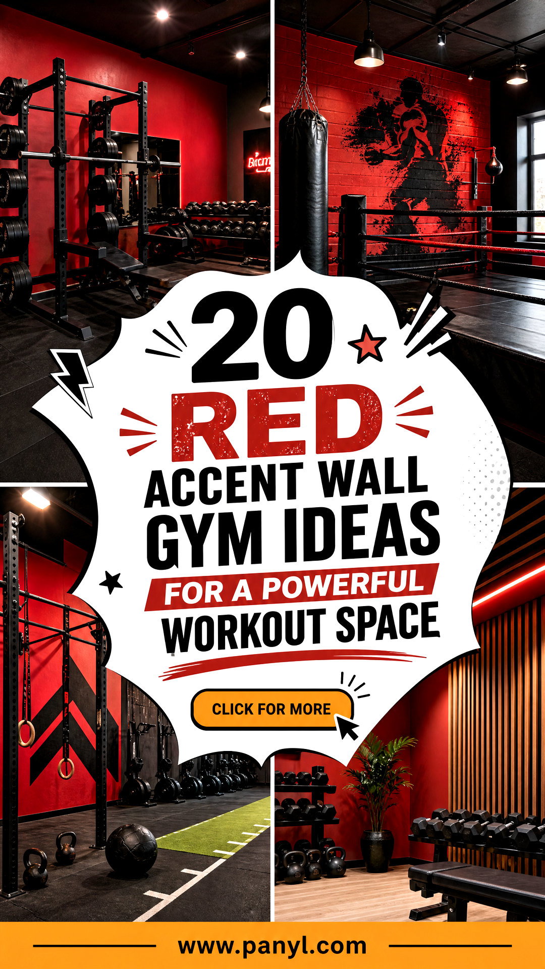 20 Red Accent Wall Gym Ideas for a Powerful Workout Space - 20 Red Accent Wall Gym Ideas for a Powerful Workout Space