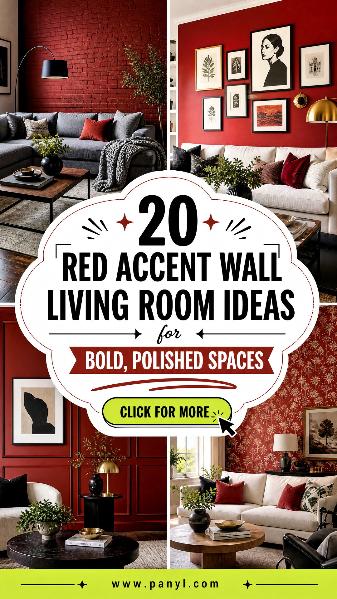 20 Red Accent Wall Living Room Ideas for Bold Polished Spaces - 20 Red Accent Wall Living Room Ideas for Bold, Polished Spaces