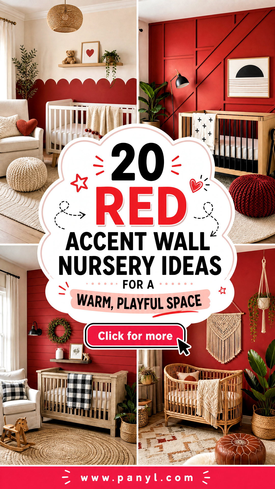 20 Red Accent Wall Nursery Ideas for a Warm Playful Space - 20 Red Accent Wall Nursery Ideas for a Warm, Playful Space
