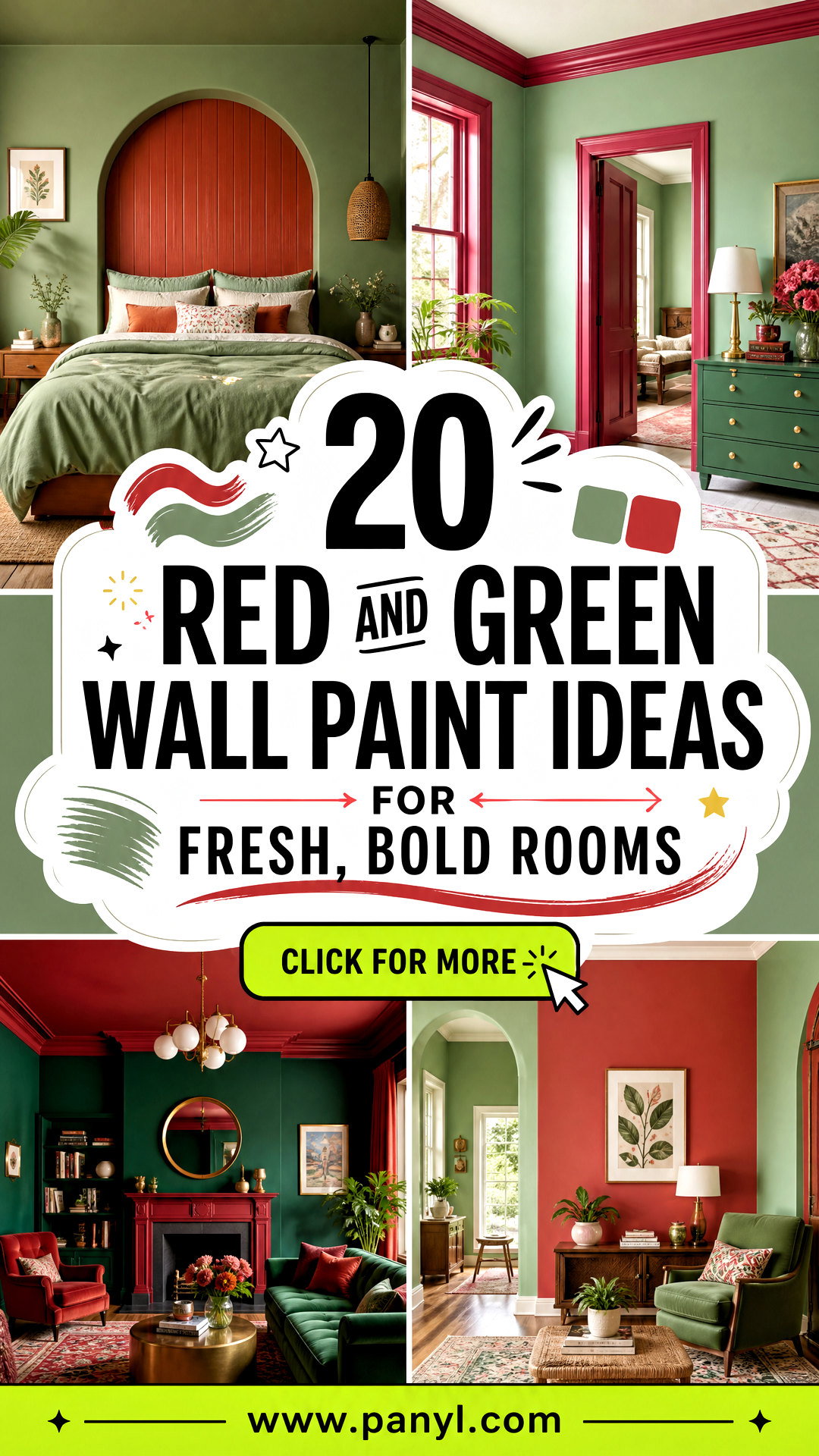 20 Red And Green Wall Paint Ideas for Fresh Bold Rooms - 20 Red And Green Wall Paint Ideas for Fresh, Bold Rooms