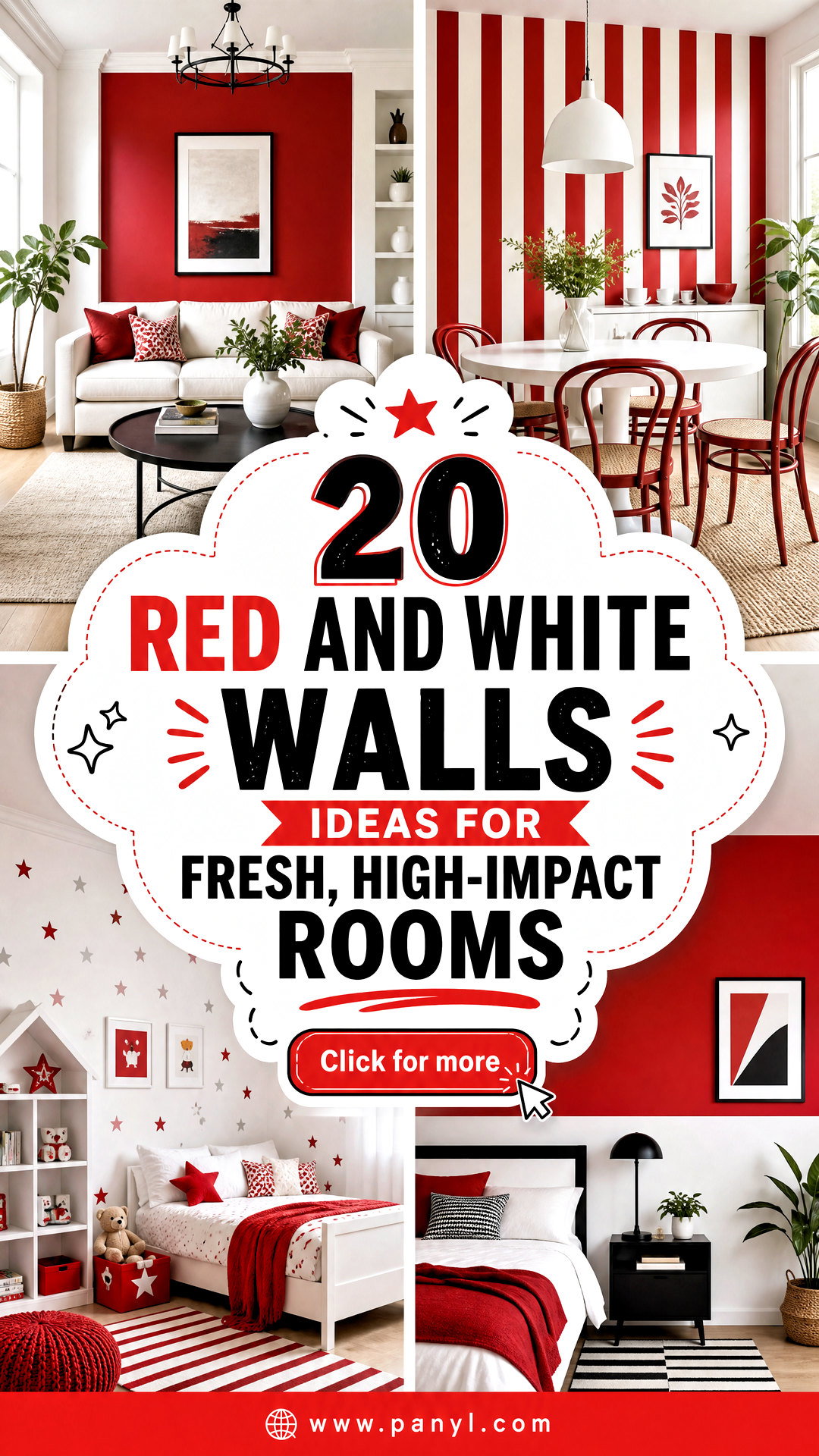 20 Red And White Walls Ideas for Fresh High-Impact Rooms - 20 Red And White Walls Ideas for Fresh, High-Impact Rooms