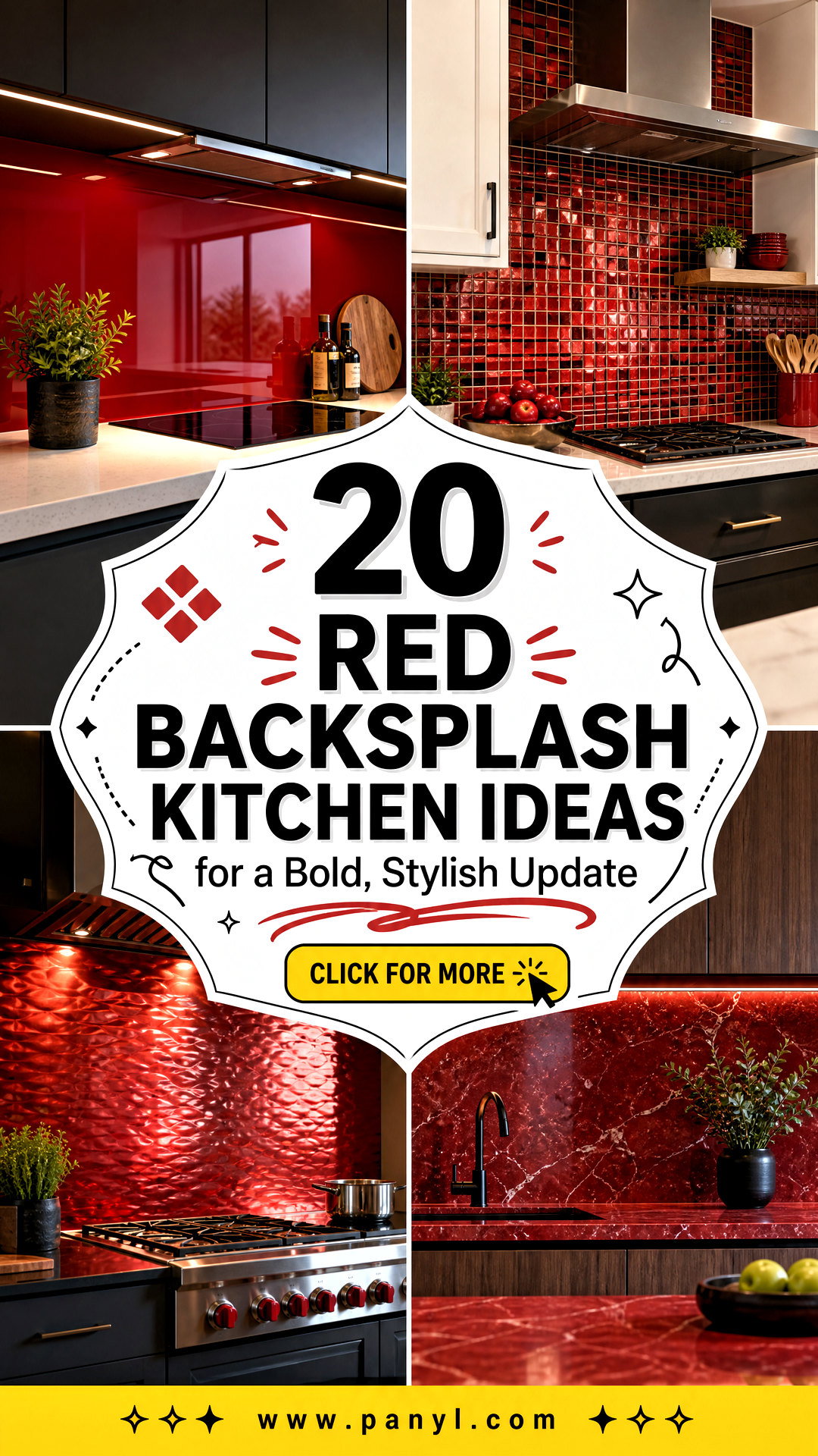 20 Red Backsplash Kitchen Ideas for a Bold Stylish Update - 20 Red Backsplash Kitchen Ideas for a Bold, Stylish Update