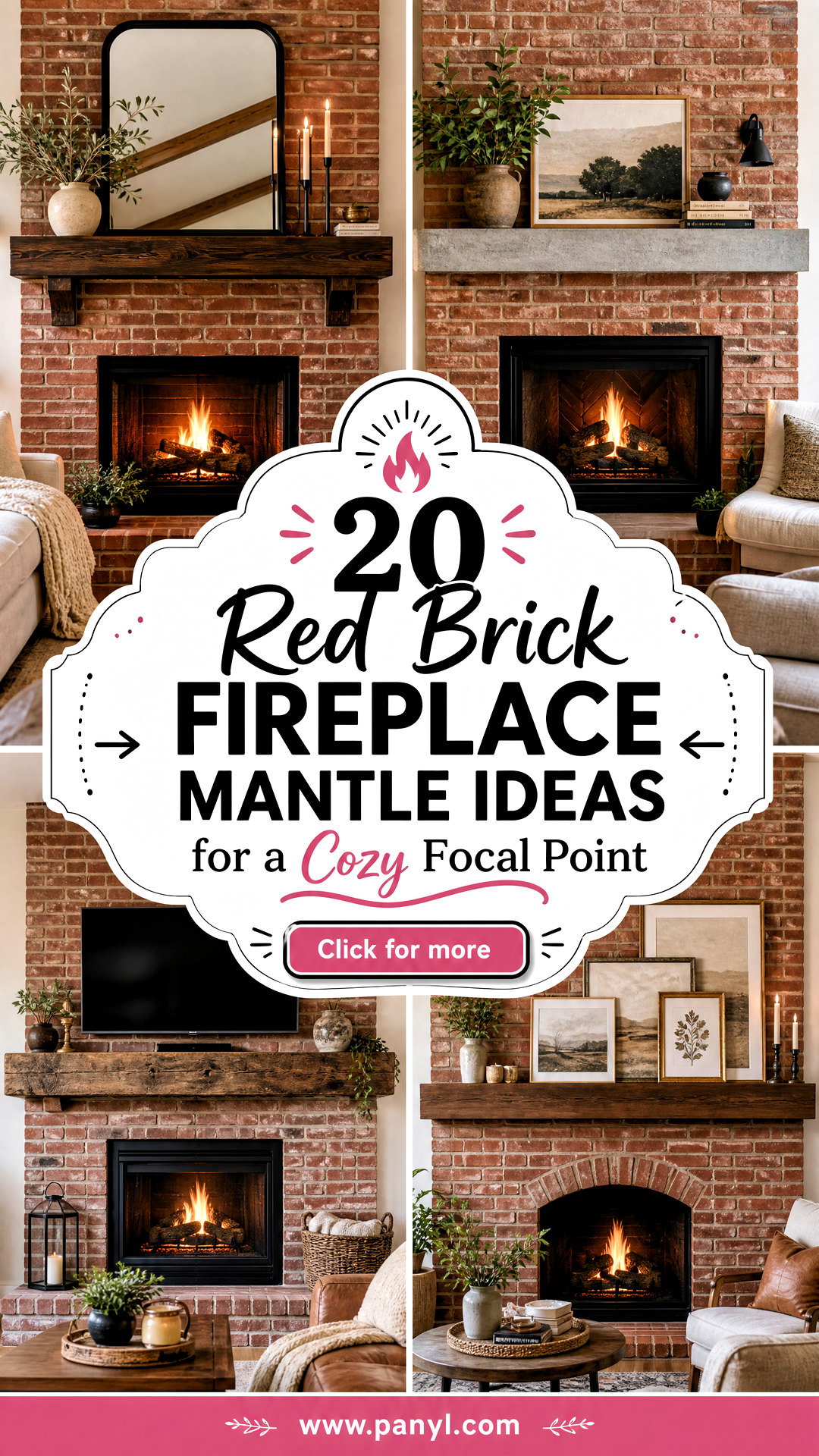 20 Red Brick Fireplace Mantle Ideas for a Cozy Focal Point - 20 Red Brick Fireplace Mantle Ideas for a Cozy Focal Point