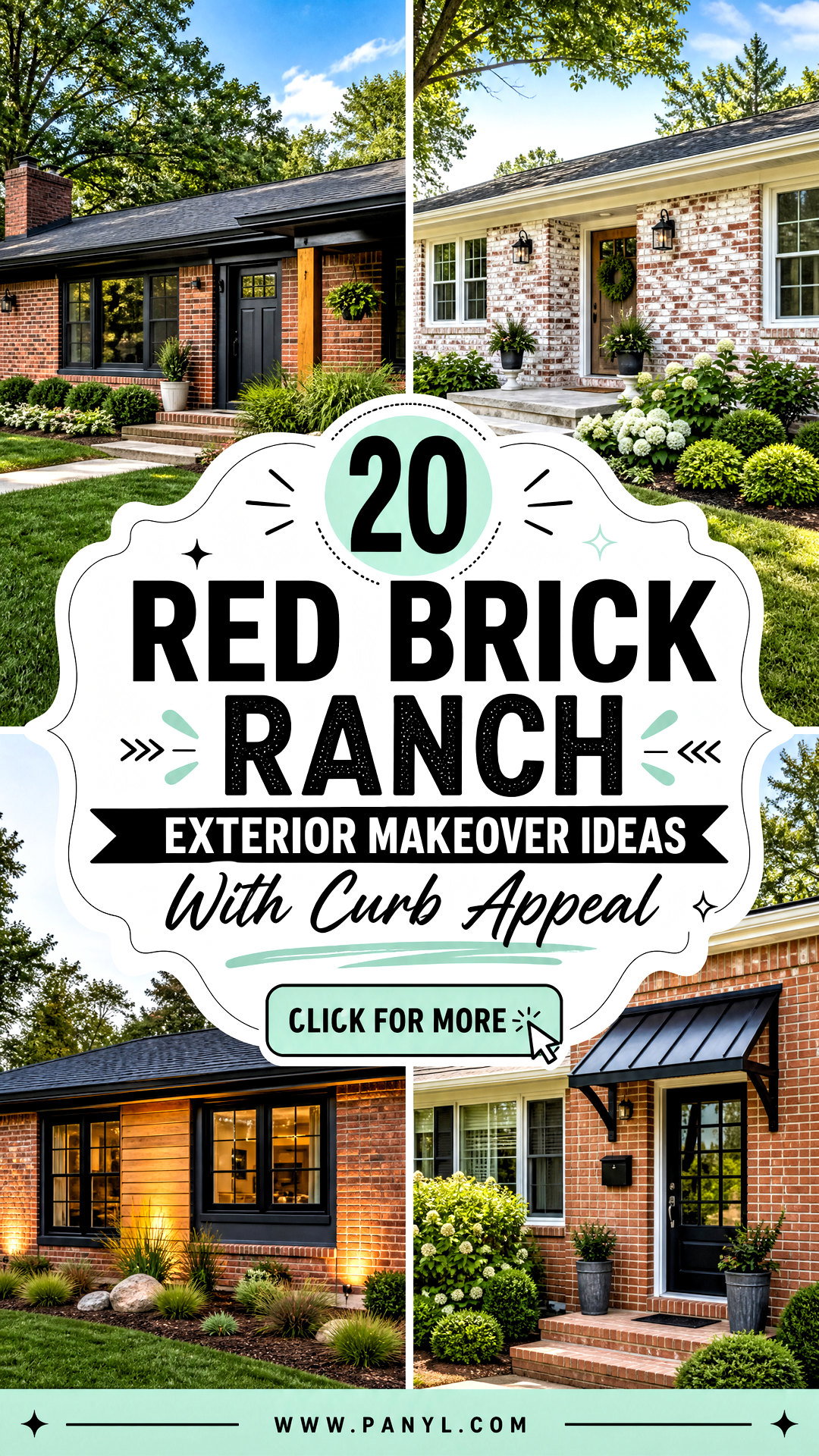 20 Red Brick Ranch Exterior Makeover Ideas With Curb Appeal - 20 Red Brick Ranch Exterior Makeover Ideas With Curb Appeal