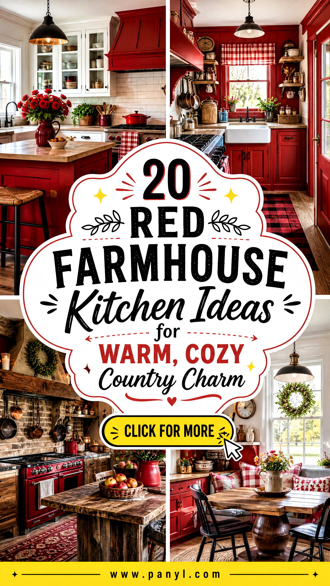 20 Red Farmhouse Kitchen Ideas for Warm Cozy Country Charm - 20 Red Farmhouse Kitchen Ideas for Warm, Cozy Country Charm