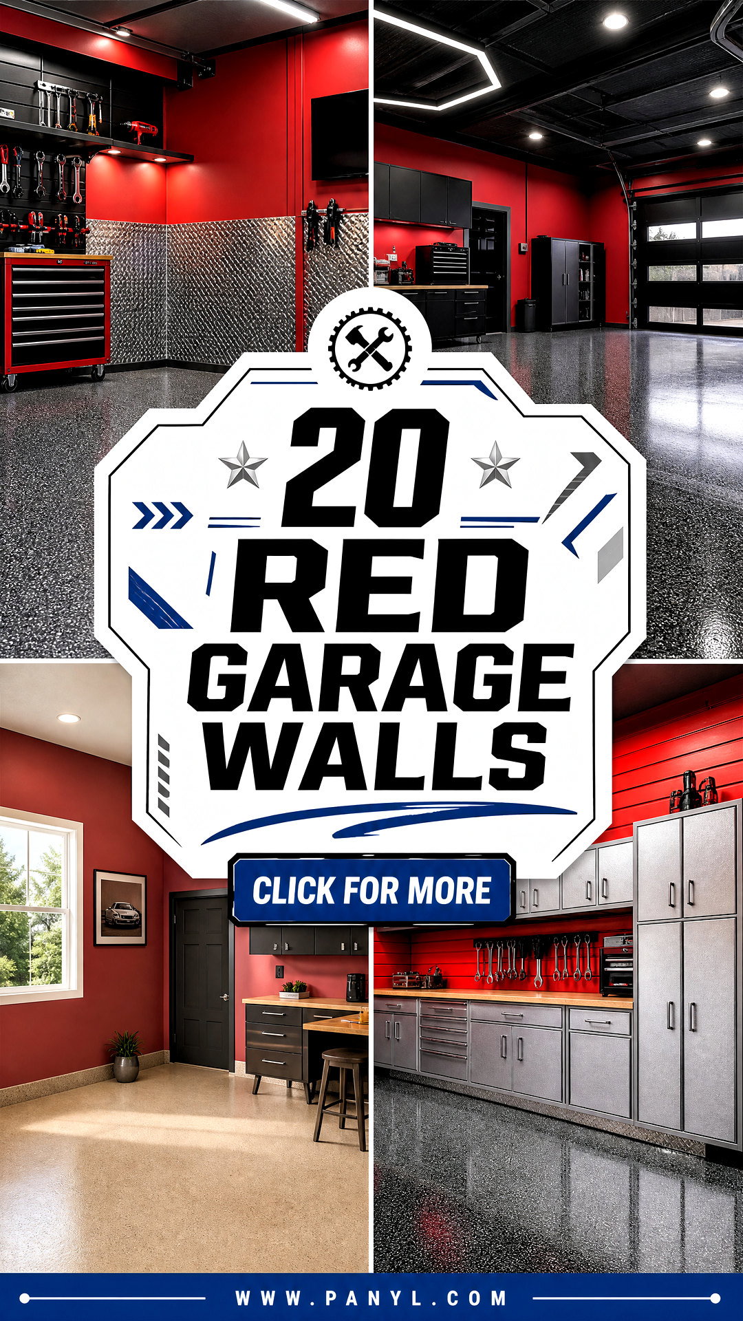 20 Red Garage Walls That Create a Bold Polished Space - 20 Red Garage Walls That Create a Bold, Polished Space