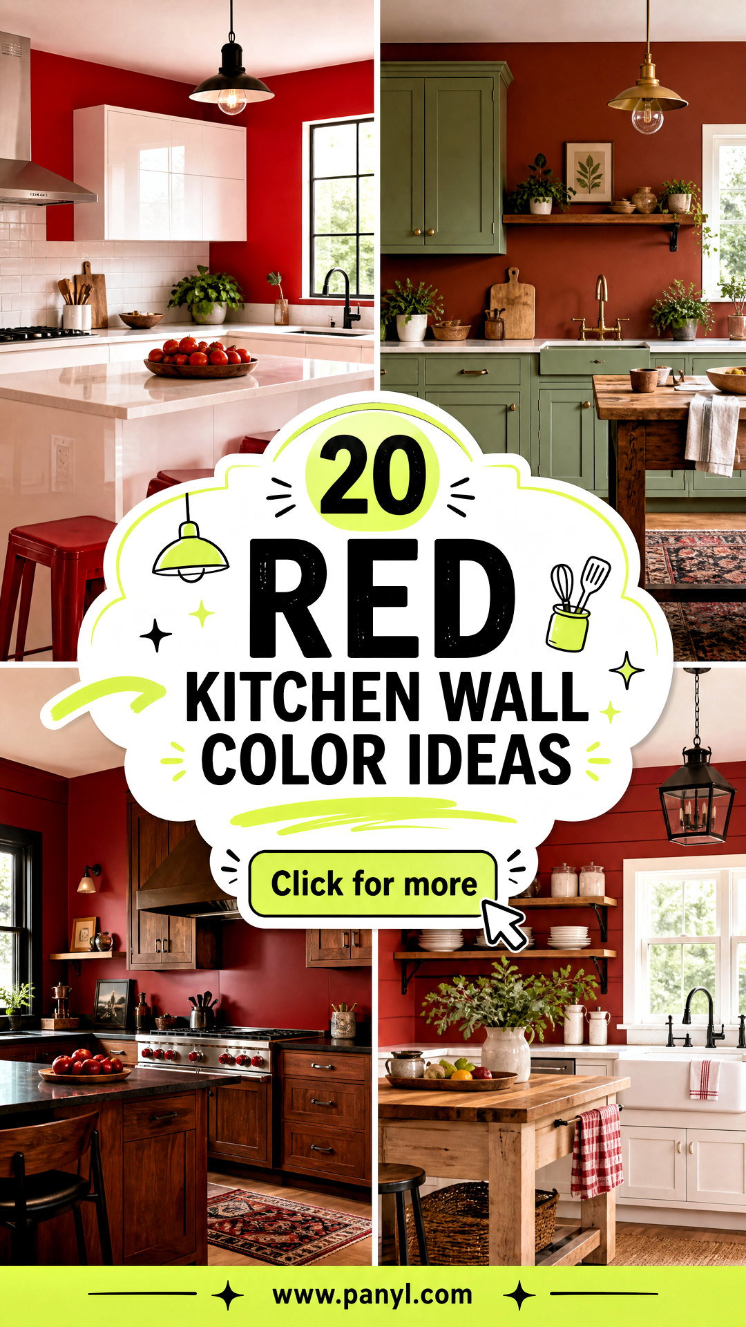 20 Red Kitchen Wall Color Ideas for a Bold Modern Look - 20 Red Kitchen Wall Color Ideas for a Bold, Modern Look