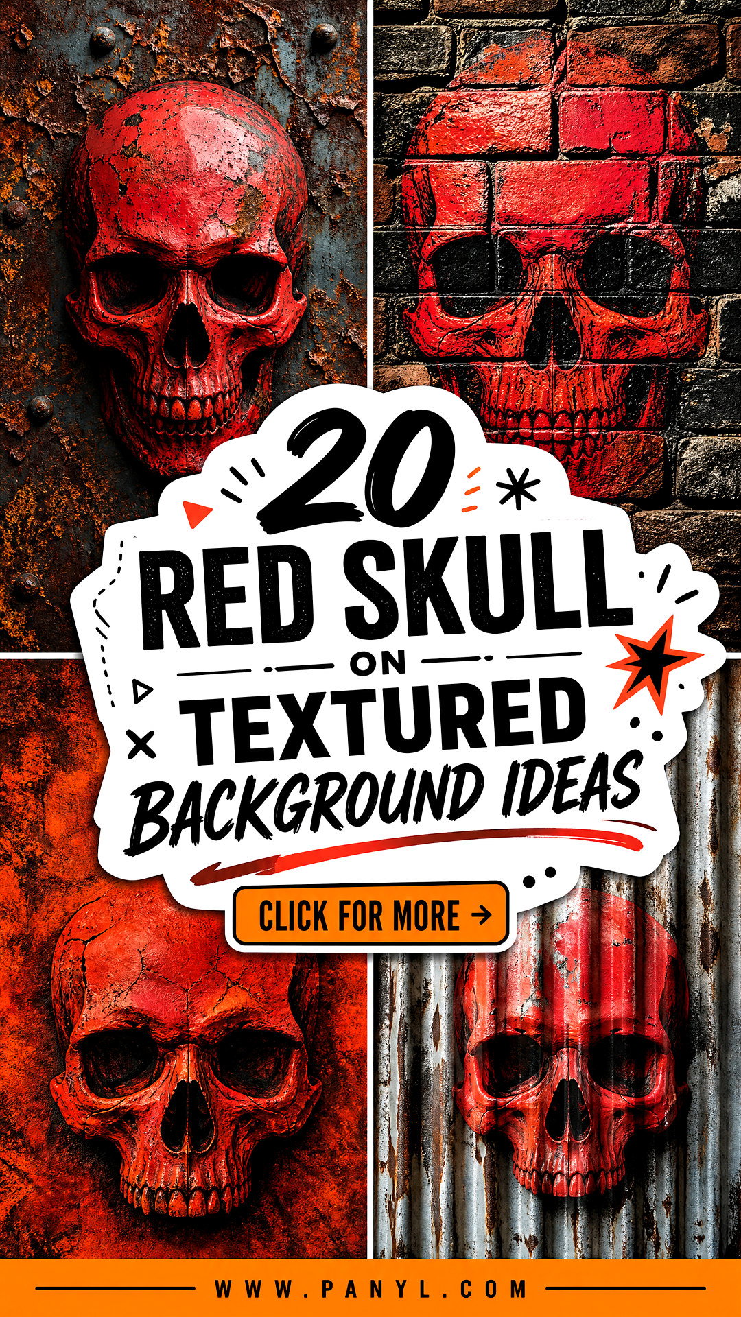 20 Red Skull on Textured Background Ideas for Edgy Art - 20 Red Skull on Textured Background Ideas for Edgy Art