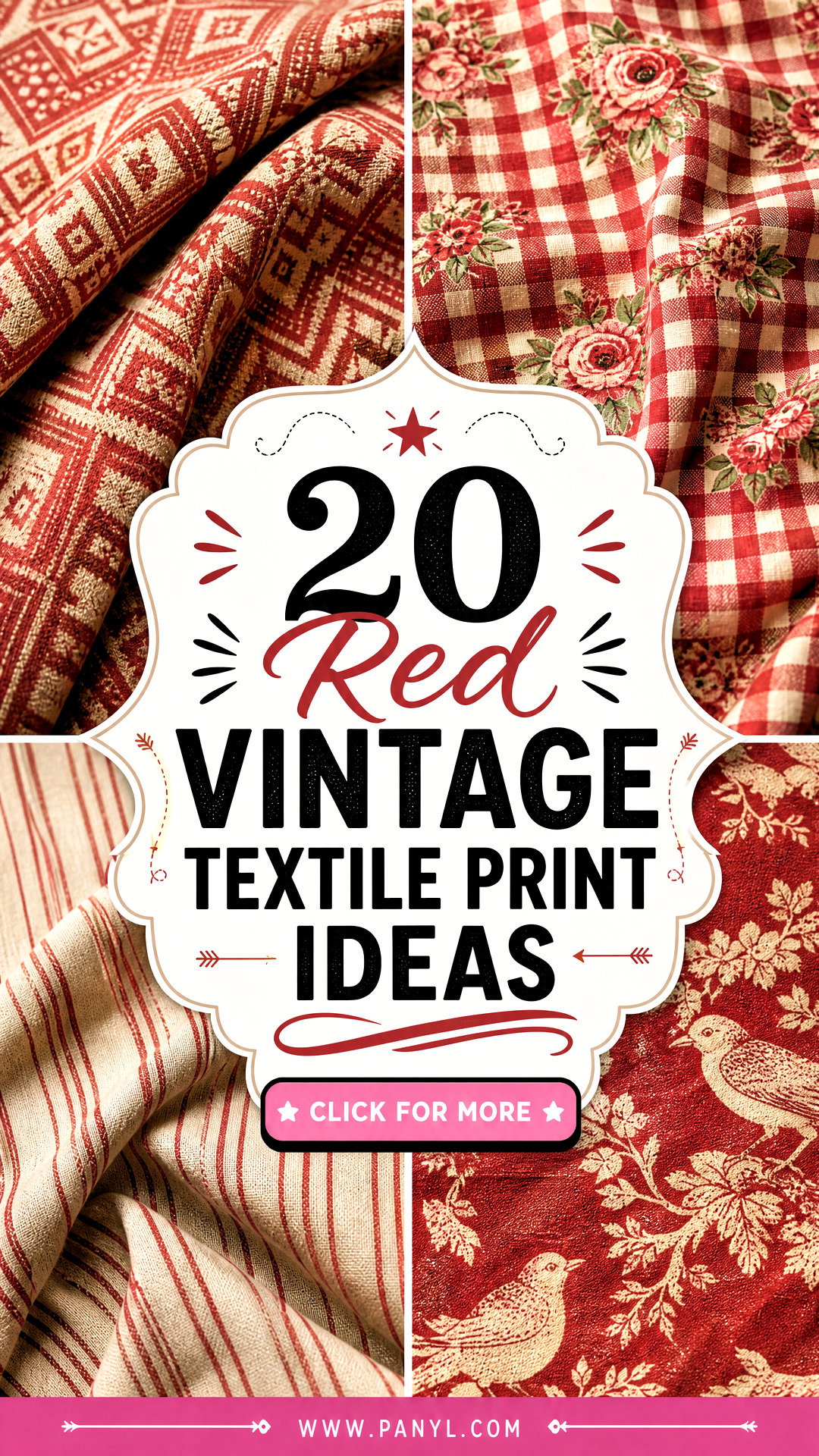 20 Red Vintage Textile Print Ideas With Timeless Character - 20 Red Vintage Textile Print Ideas With Timeless Character