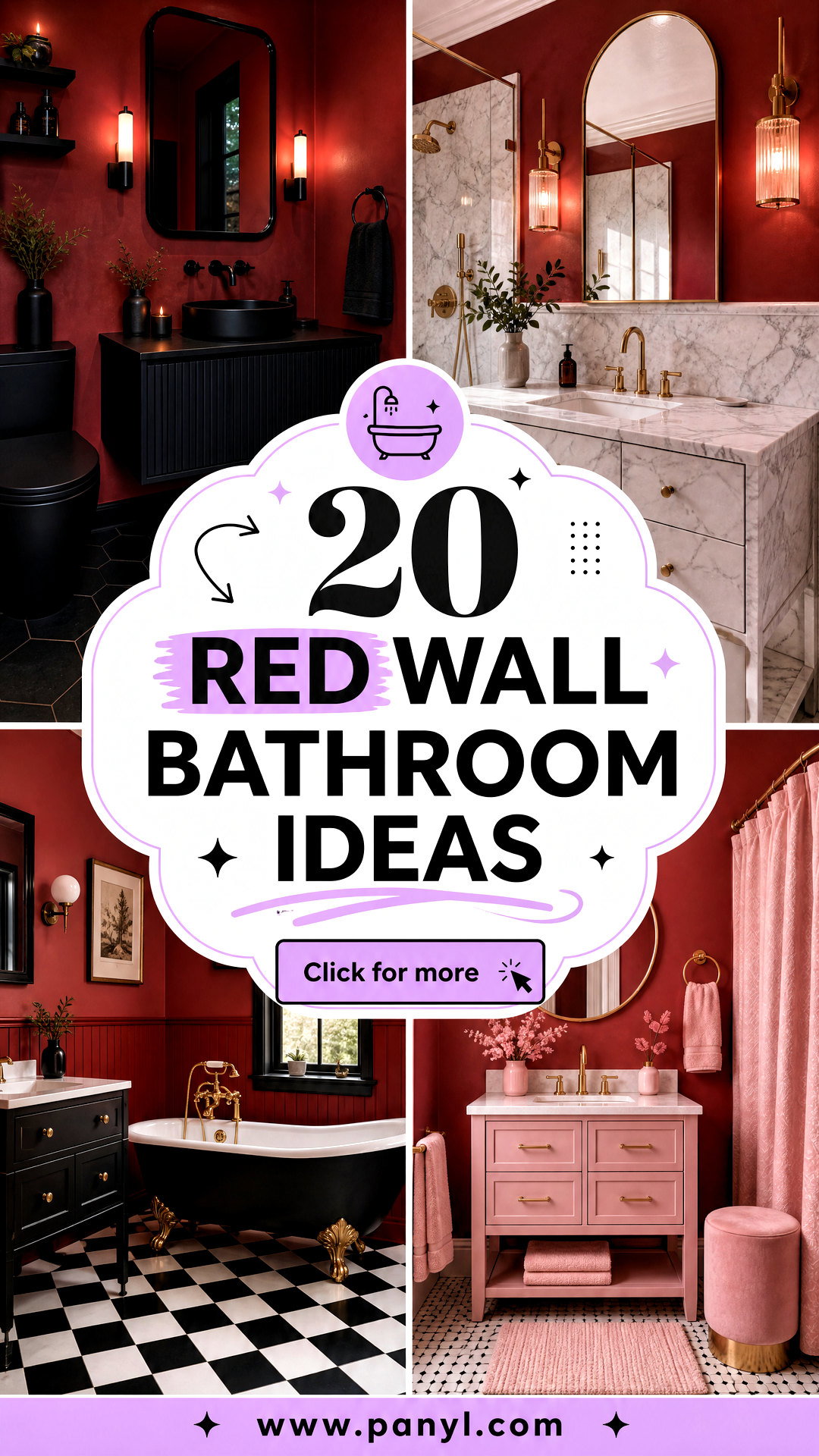 20 Red Wall Bathroom Ideas for a Bold Stylish Bathroom Refresh - 20 Red Wall Bathroom Ideas for a Bold, Stylish Bathroom Refresh