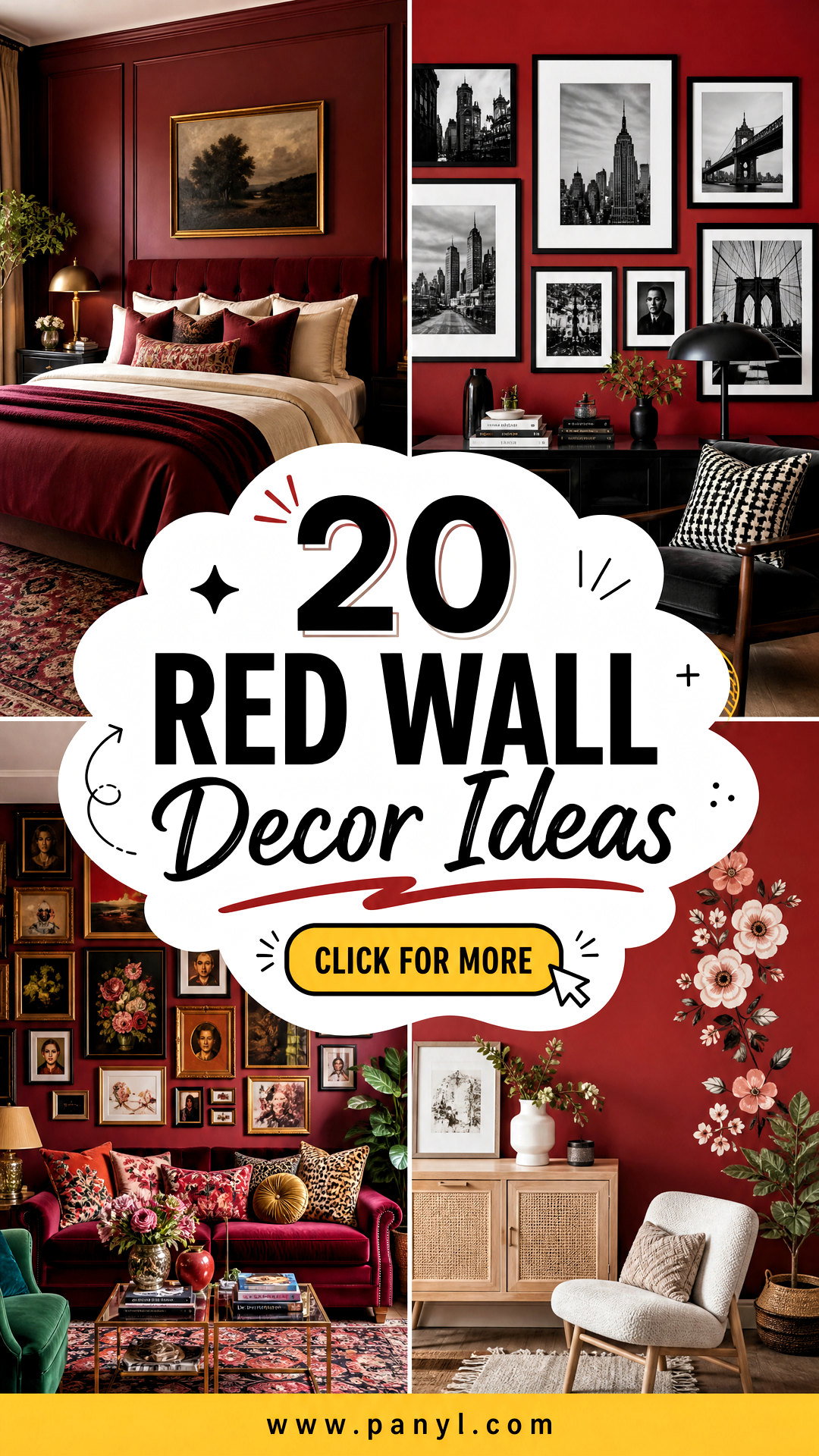20 Red Wall Decor Ideas for a Striking Designer Finish - 20 Red Wall Decor Ideas for a Striking Designer Finish
