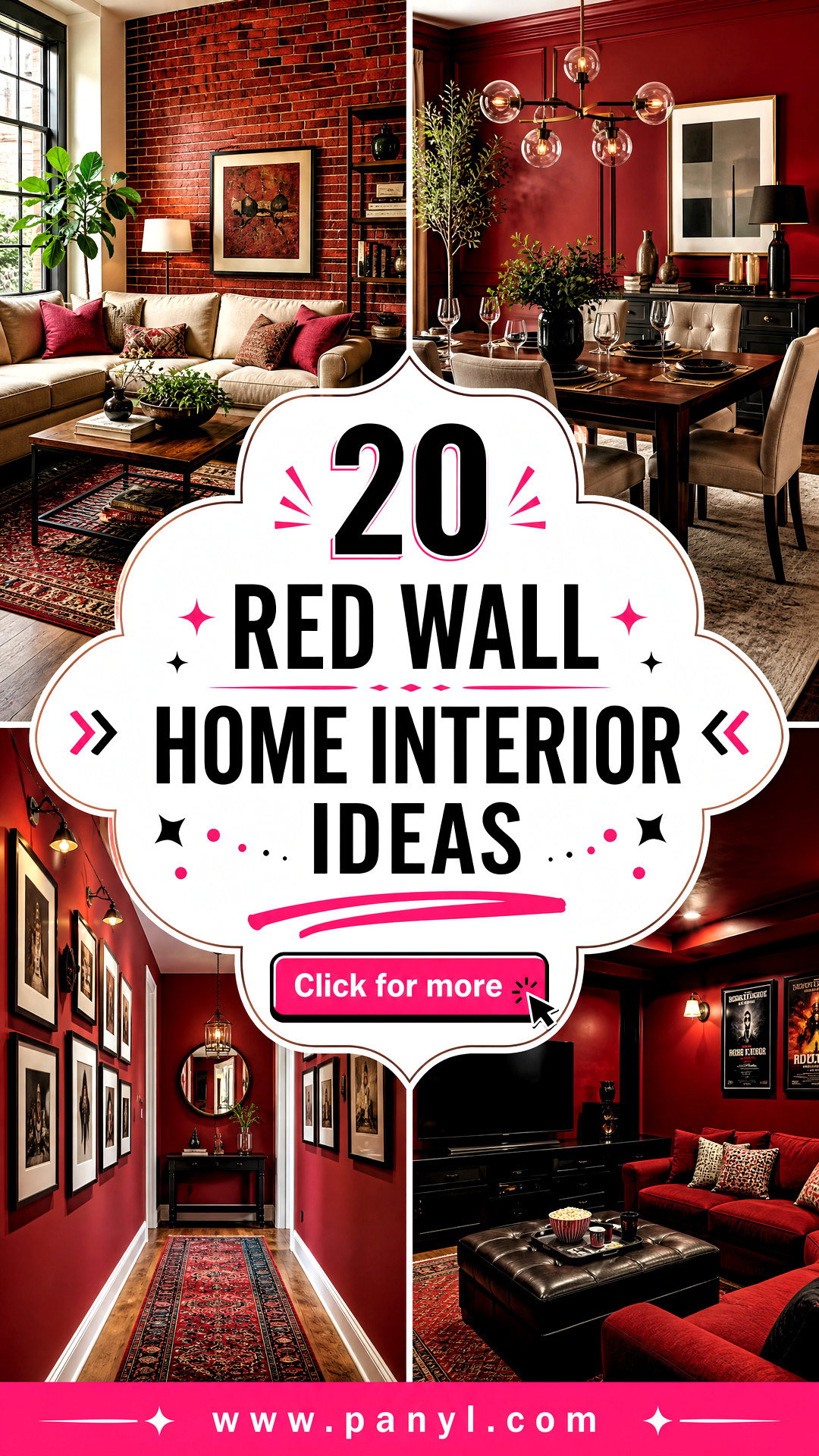 20 Red Wall Home Interior Ideas for Bold Welcoming Rooms - 20 Red Wall Home Interior Ideas for Bold, Welcoming Rooms