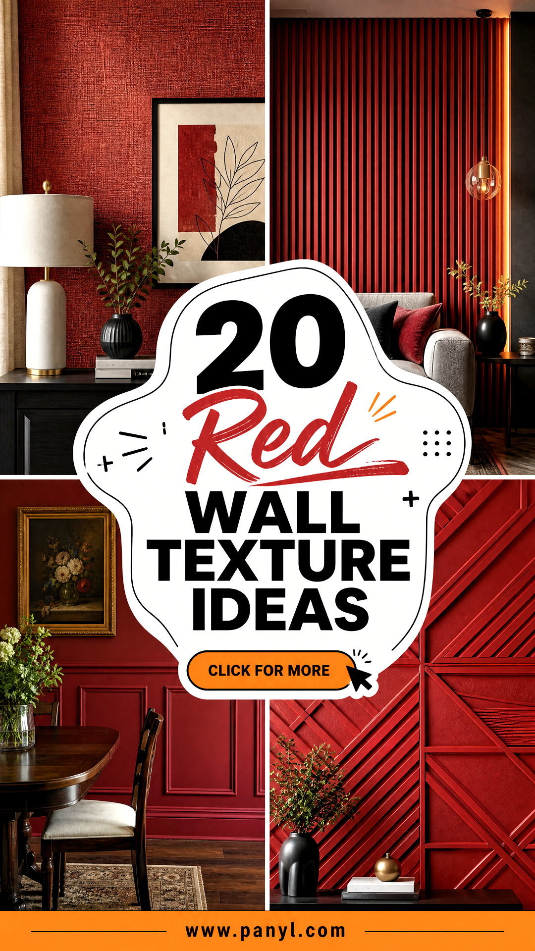 20 Red Wall Texture Ideas for a Rich Dramatic Finish - 20 Red Wall Texture Ideas for a Rich, Dramatic Finish