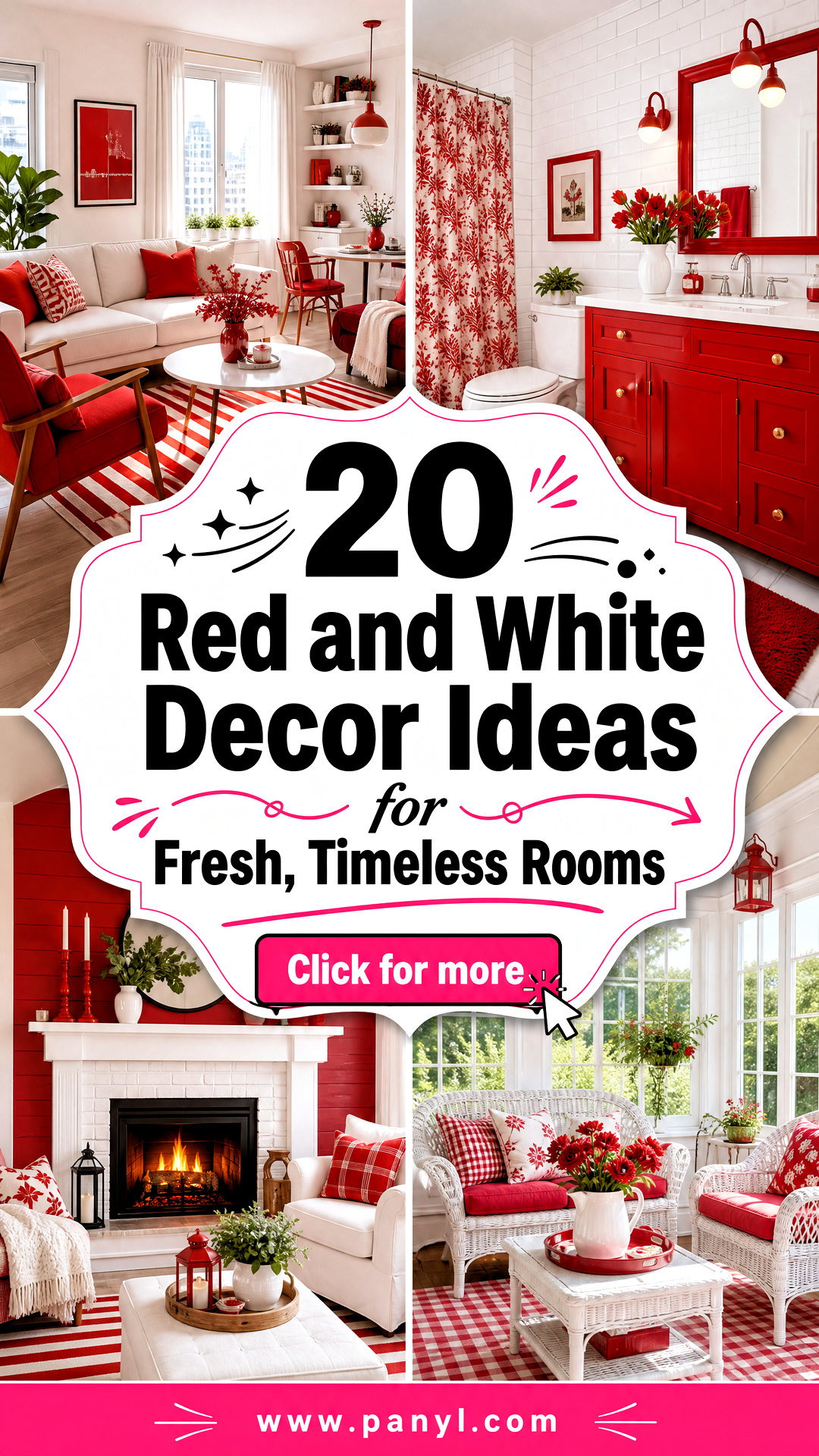 20 Red and White Decor Ideas for Fresh Timeless Rooms - 20 Red and White Decor Ideas for Fresh, Timeless Rooms