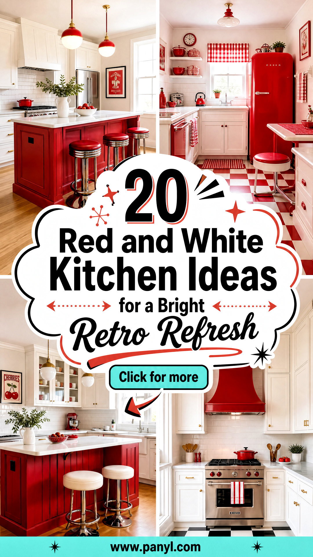 20 Red and White Kitchen Ideas for a Bright Retro Refresh - 20 Red and White Kitchen Ideas for a Bright Retro Refresh