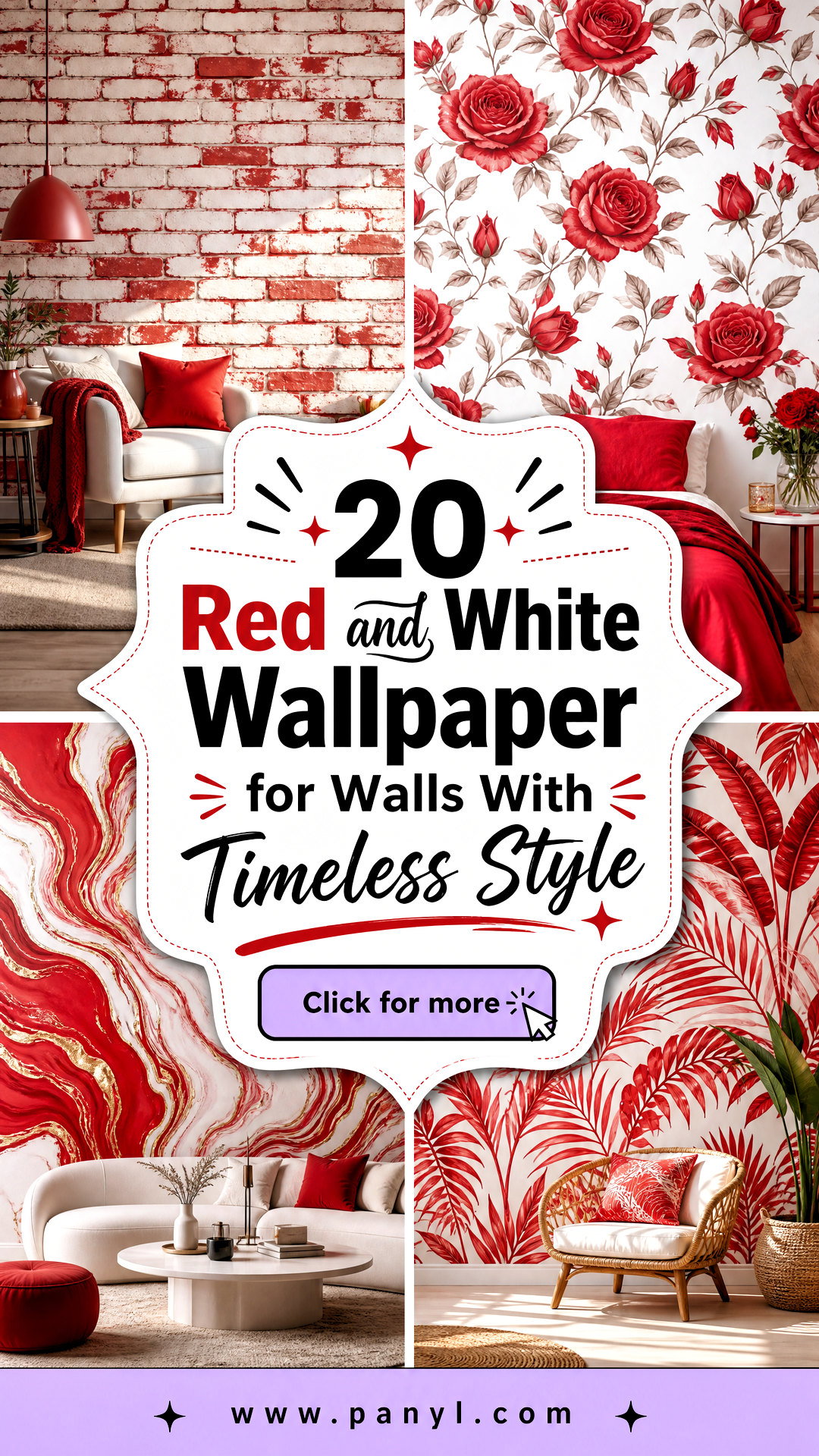20 Red and White Wallpaper for Walls With Timeless Style - 20 Red and White Wallpaper for Walls With Timeless Style