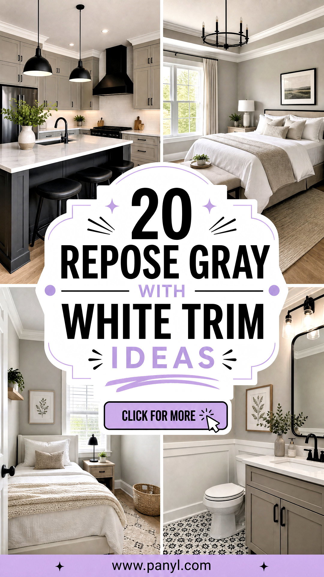 20 Repose Gray With White Trim Ideas for a Crisp Timeless Home - 20 Repose Gray With White Trim Ideas for a Crisp, Timeless Home