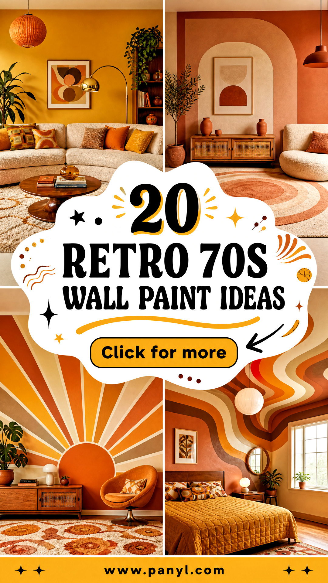 20 Retro 70s Wall Paint Ideas for a Groovy Modern Comeback - 20 Retro 70s Wall Paint Ideas for a Groovy Modern Comeback
