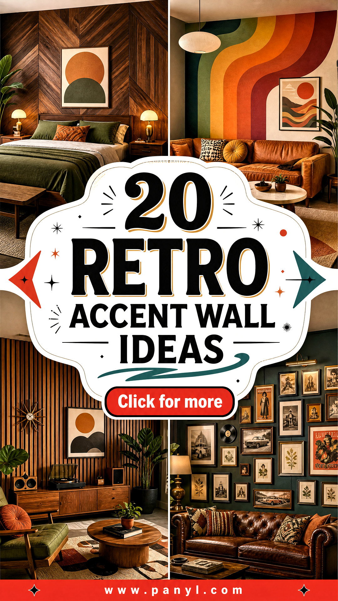 20 Retro Accent Wall Ideas for a Fresh Vintage-Style Look - 20 Retro Accent Wall Ideas for a Fresh Vintage-Style Look