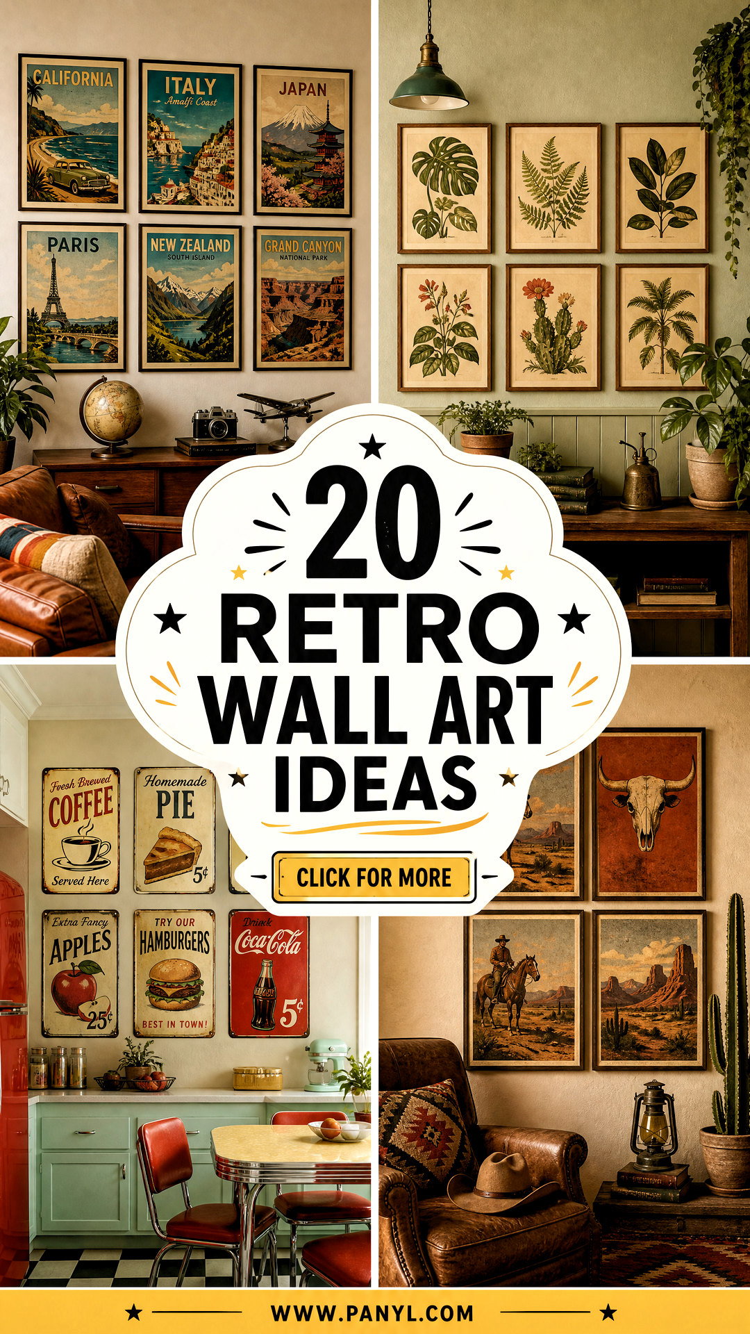 20 Retro Wall Art Ideas for a Stylish Vintage-Inspired Home - 20 Retro Wall Art Ideas for a Stylish Vintage-Inspired Home
