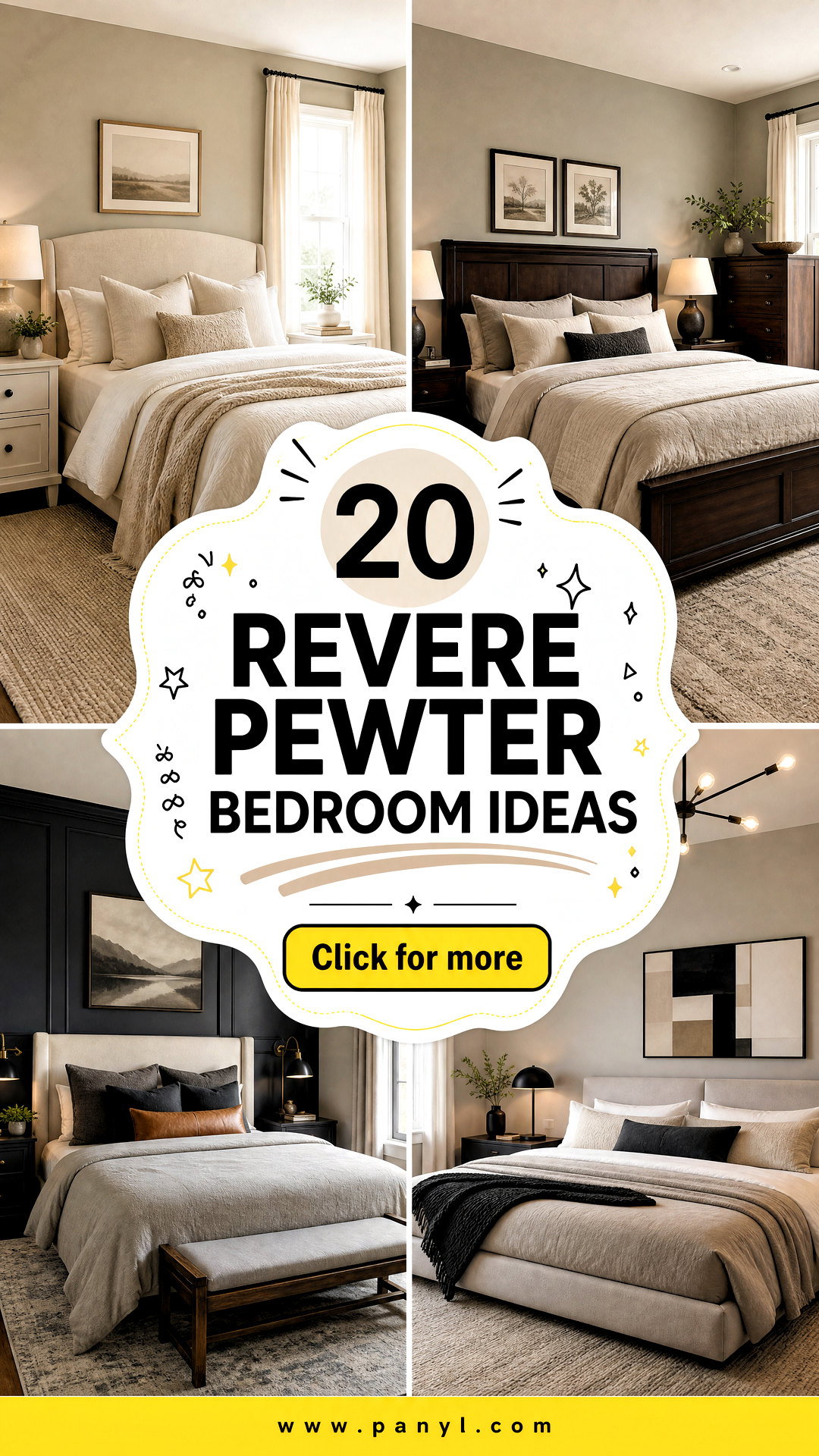 20 Revere Pewter Bedroom Ideas for a Calm Timeless Retreat - 20 Revere Pewter Bedroom Ideas for a Calm, Timeless Retreat