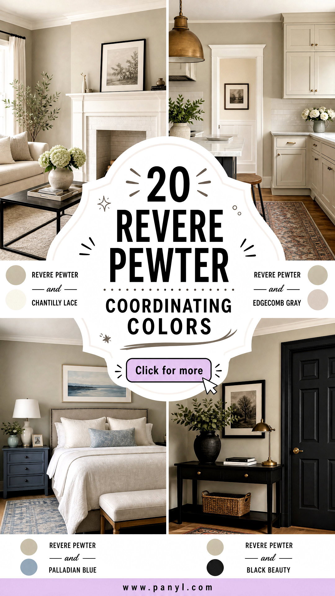 20 Revere Pewter Coordinating Colors for a Polished Home - 20 Revere Pewter Coordinating Colors for a Polished Home
